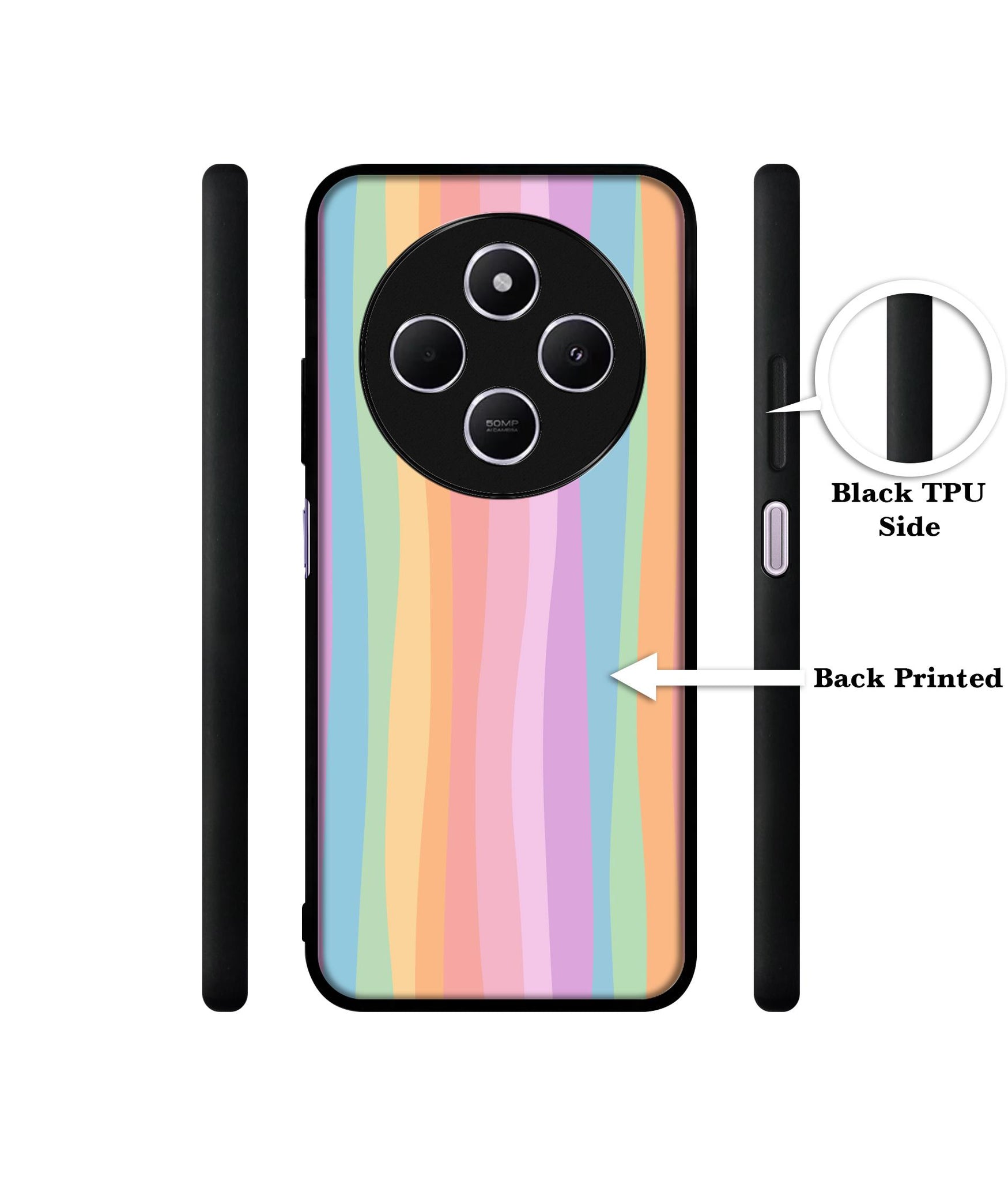 Cool Rainbow Design Designer 2D Printed Back Case Cover for Mi Redmi A4 5G / 14C 5G / 14R 5G / Poco C75 5G