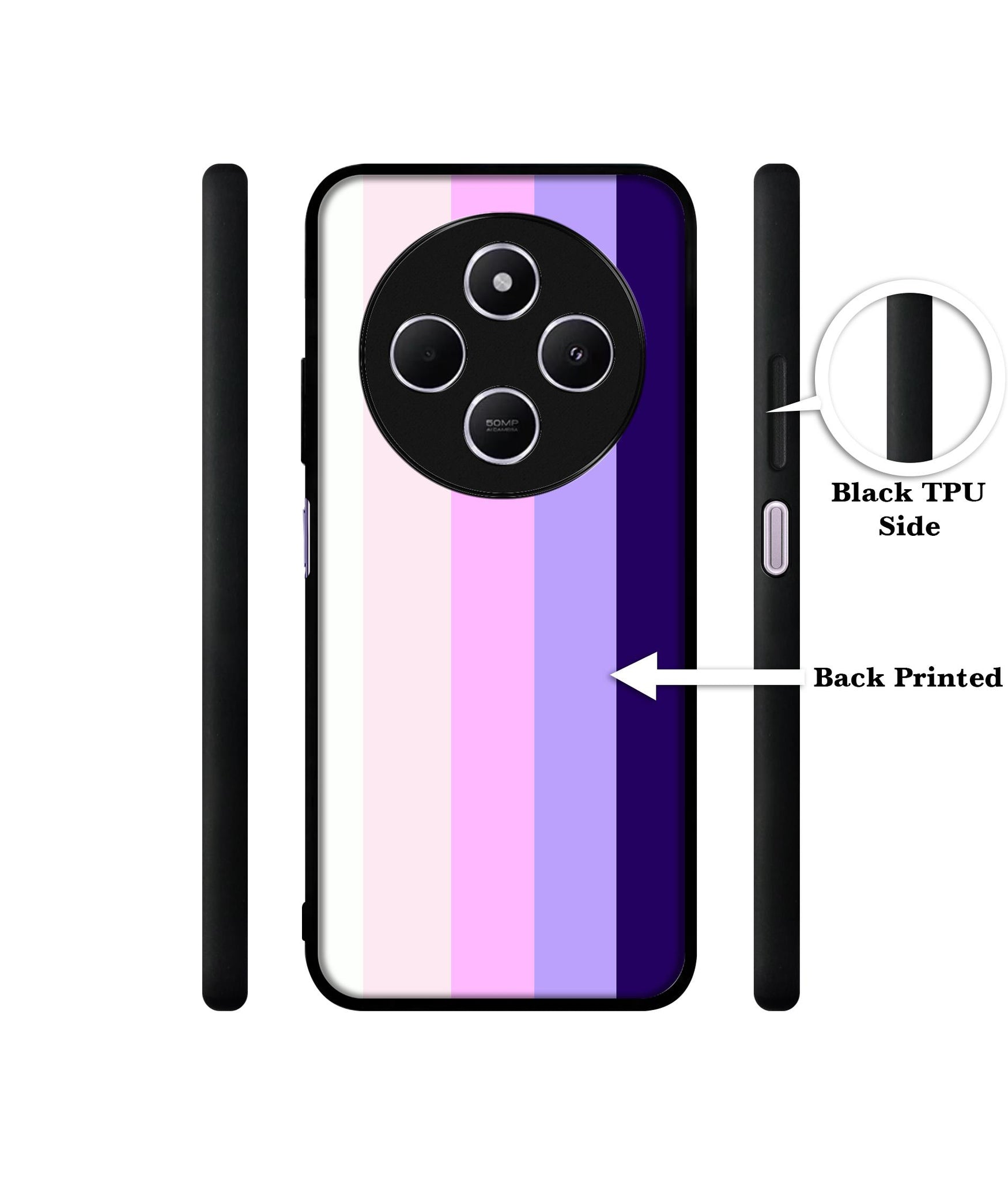 Pink and Purple Lines Design Designer 2D Printed Back Case Cover for Mi Redmi A4 5G / 14C 5G / 14R 5G / Poco C75 5G