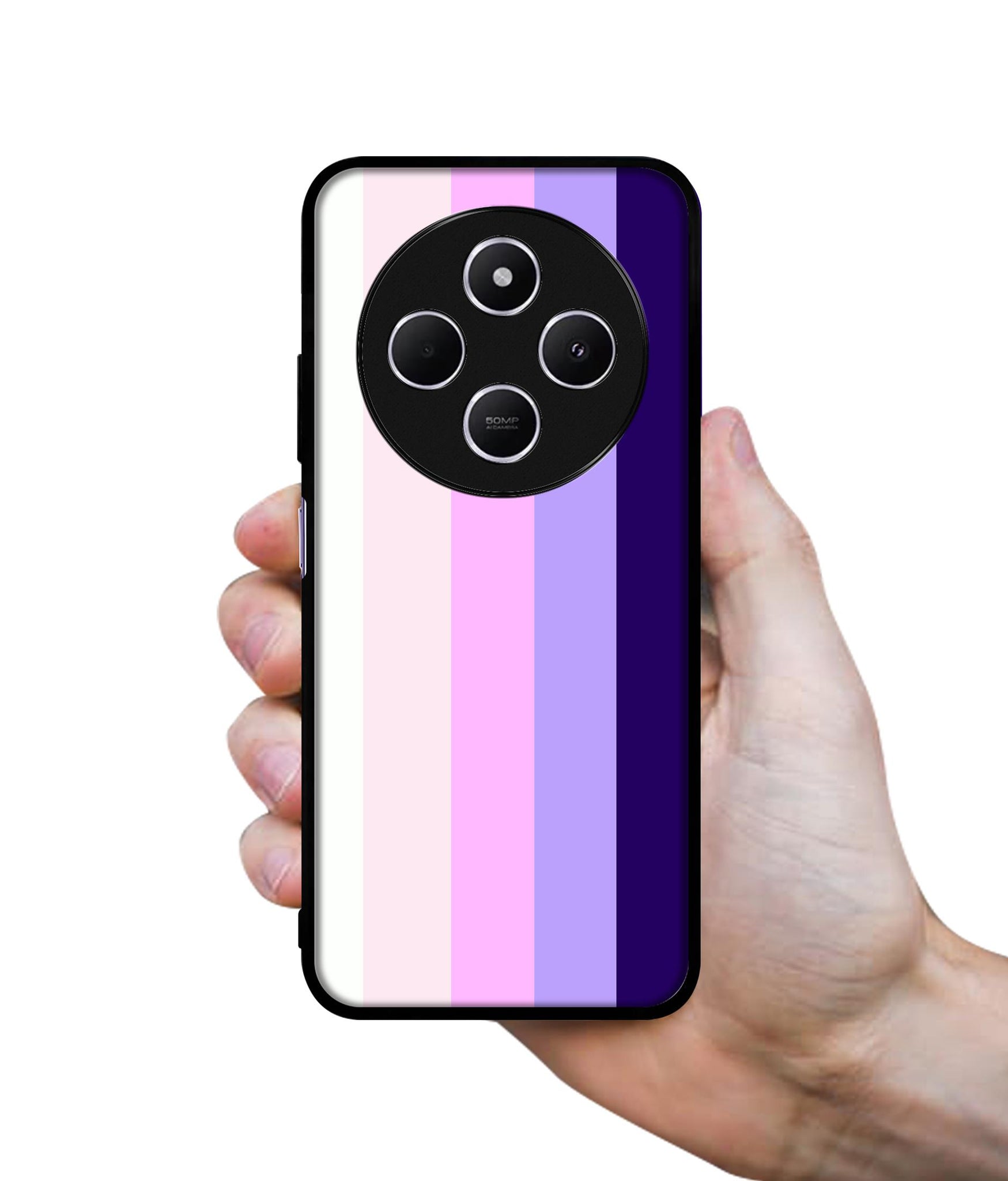Pink and Purple Lines Design Designer 2D Printed Back Case Cover for Mi Redmi A4 5G / 14C 5G / 14R 5G / Poco C75 5G