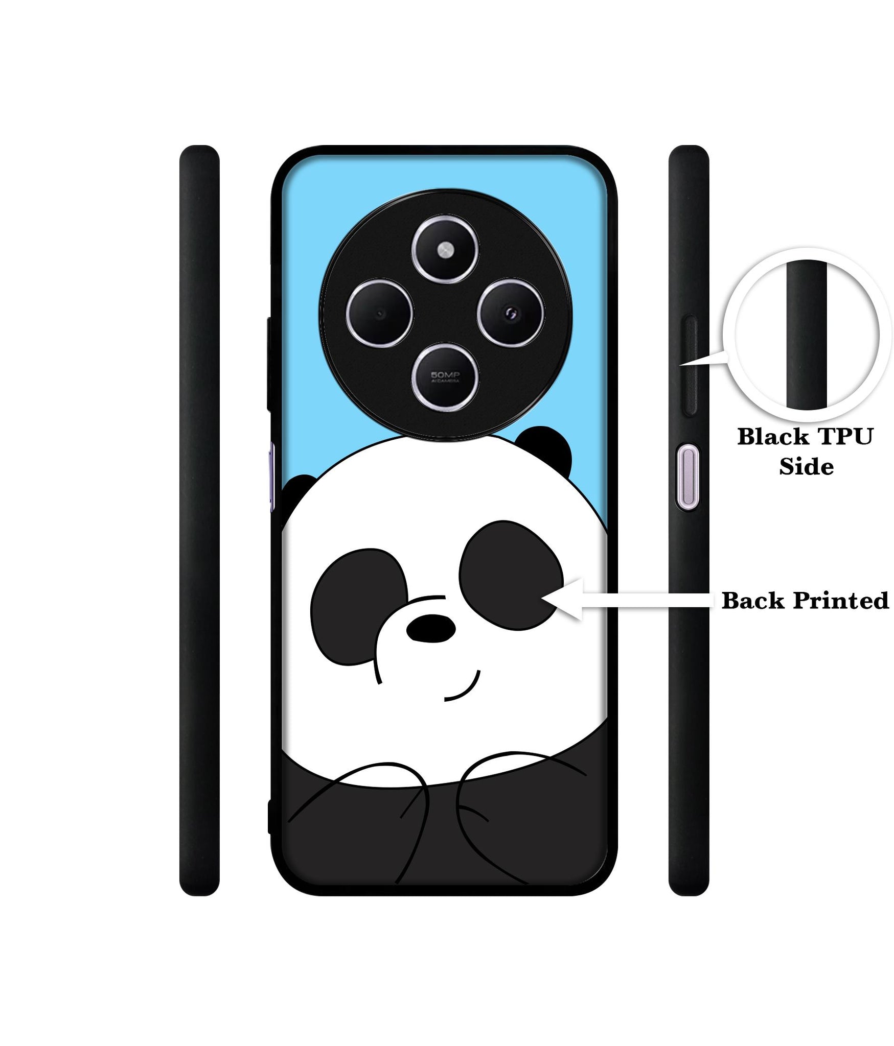 Cute Panda Design Designer 2D Printed Back Case Cover for Mi Redmi A4 5G / 14C 5G / 14R 5G / Poco C75 5G
