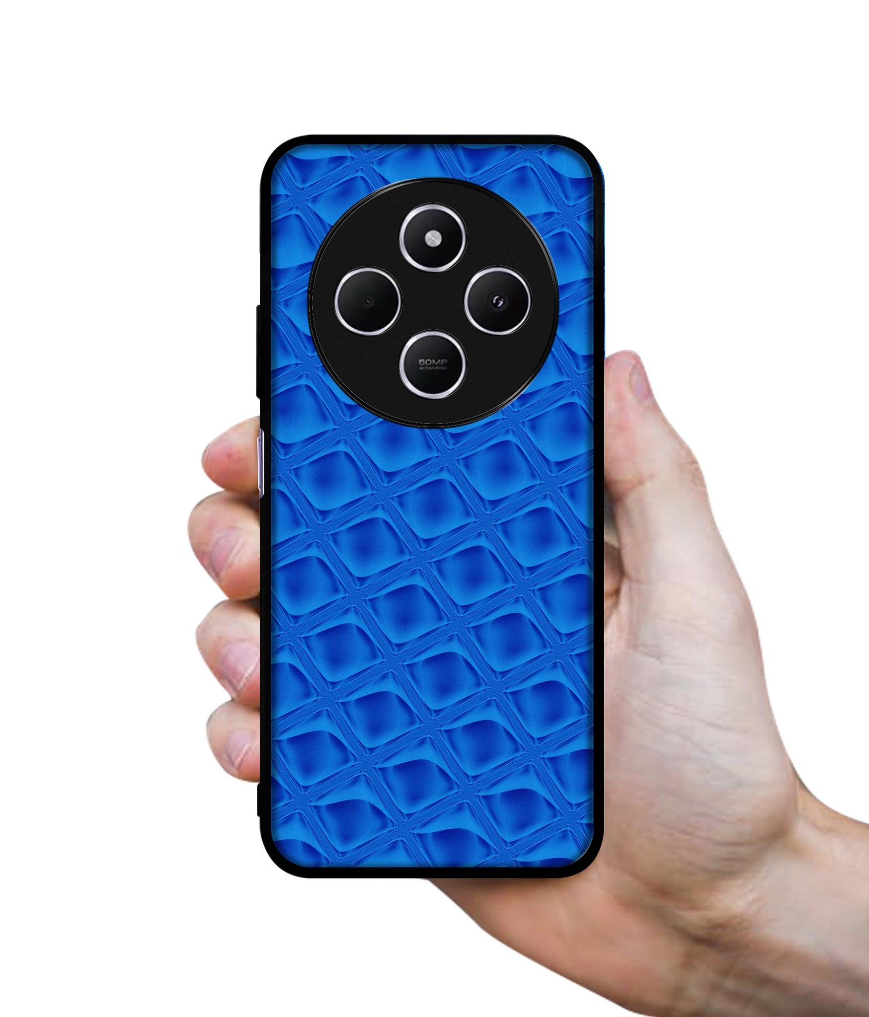 Blue Diamond Design Designer 2D Printed Back Case Cover for Mi Redmi A4 5G / 14C 5G / 14R 5G / Poco C75 5G