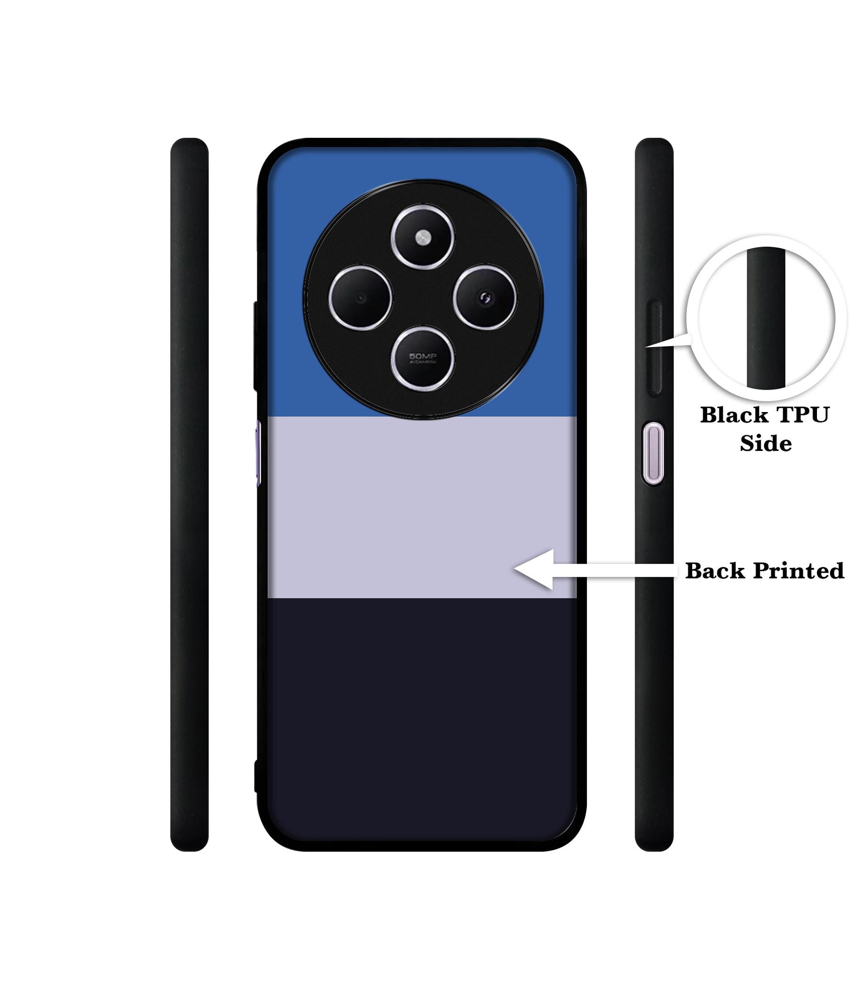 Three Color Stripes Design Designer 2D Printed Back Case Cover for Mi Redmi A4 5G / 14C 5G / 14R 5G / Poco C75 5G