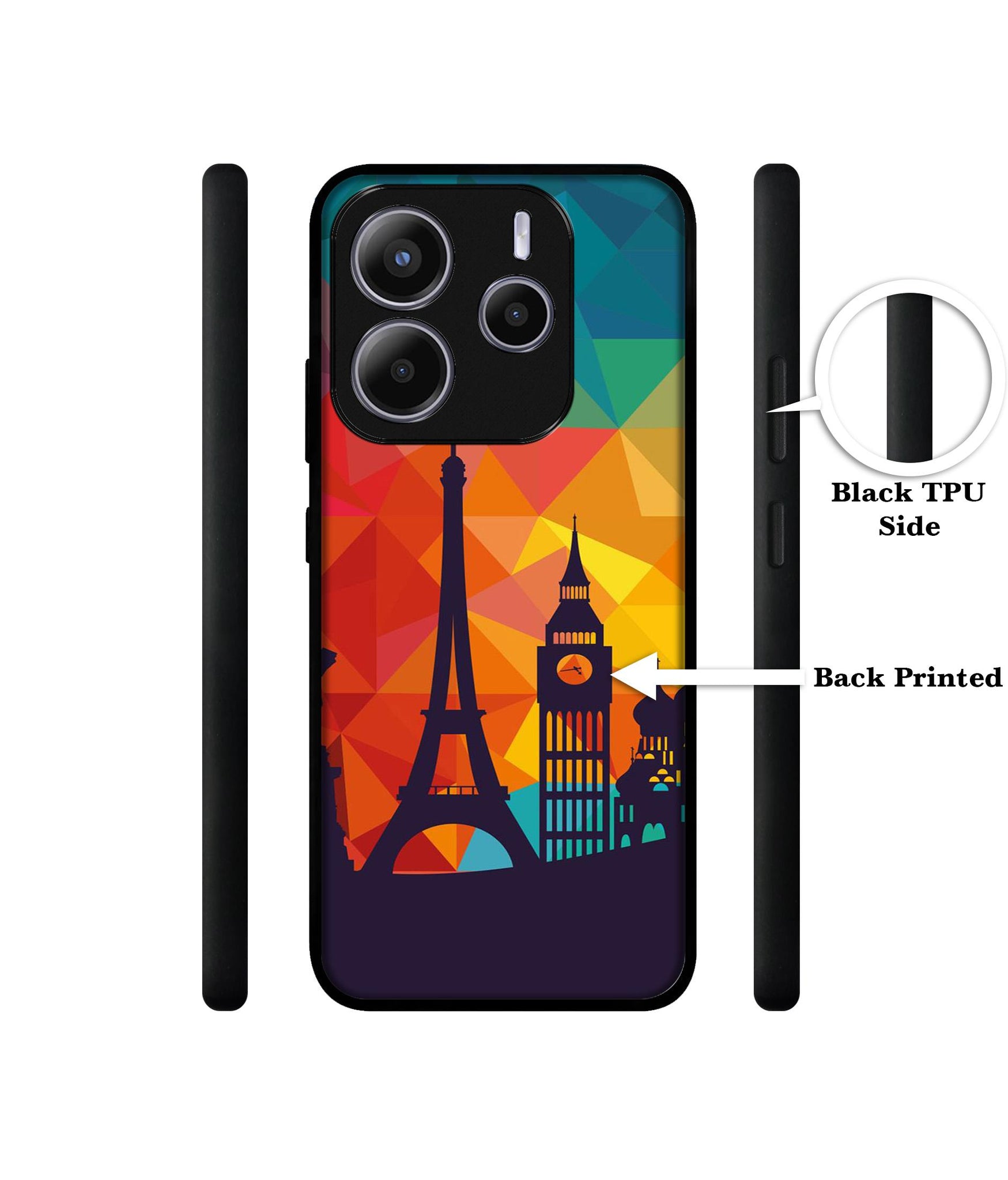 Colored Paris Design Designer 2D Printed Back Case Cover for Mi Redmi Note 14 5G