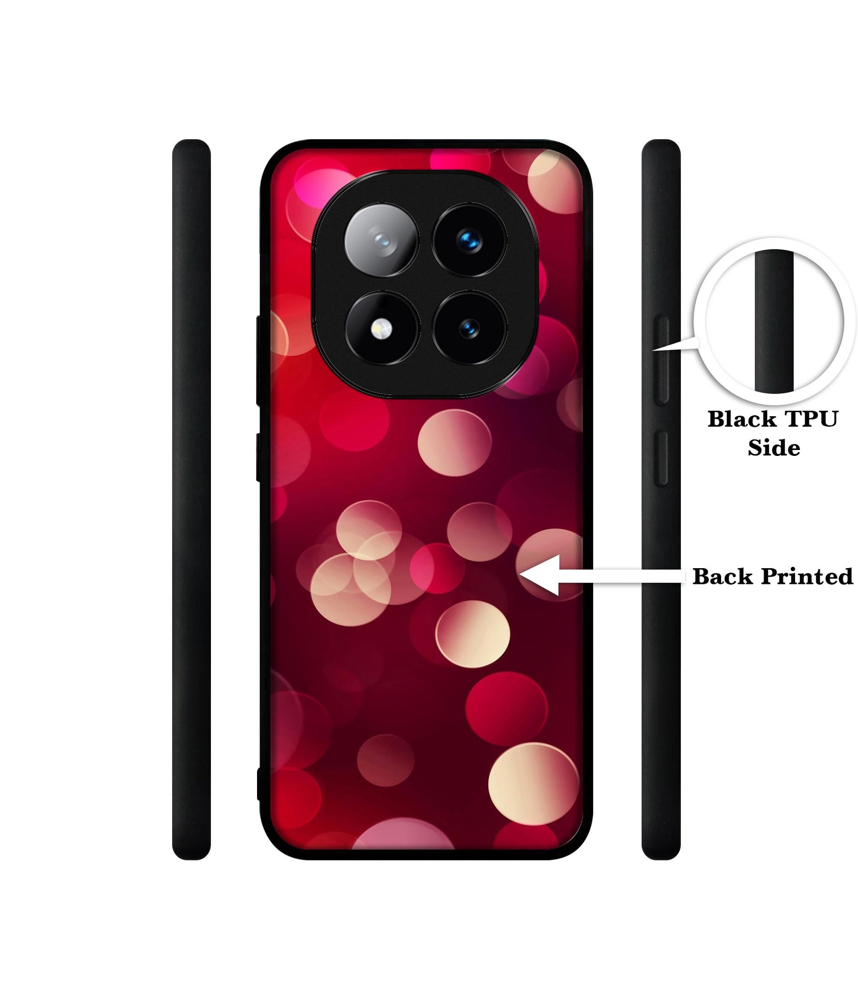 3D Circles Design Designer 2D Printed Back Case Cover for Mi Redmi Note 14 Pro 5G