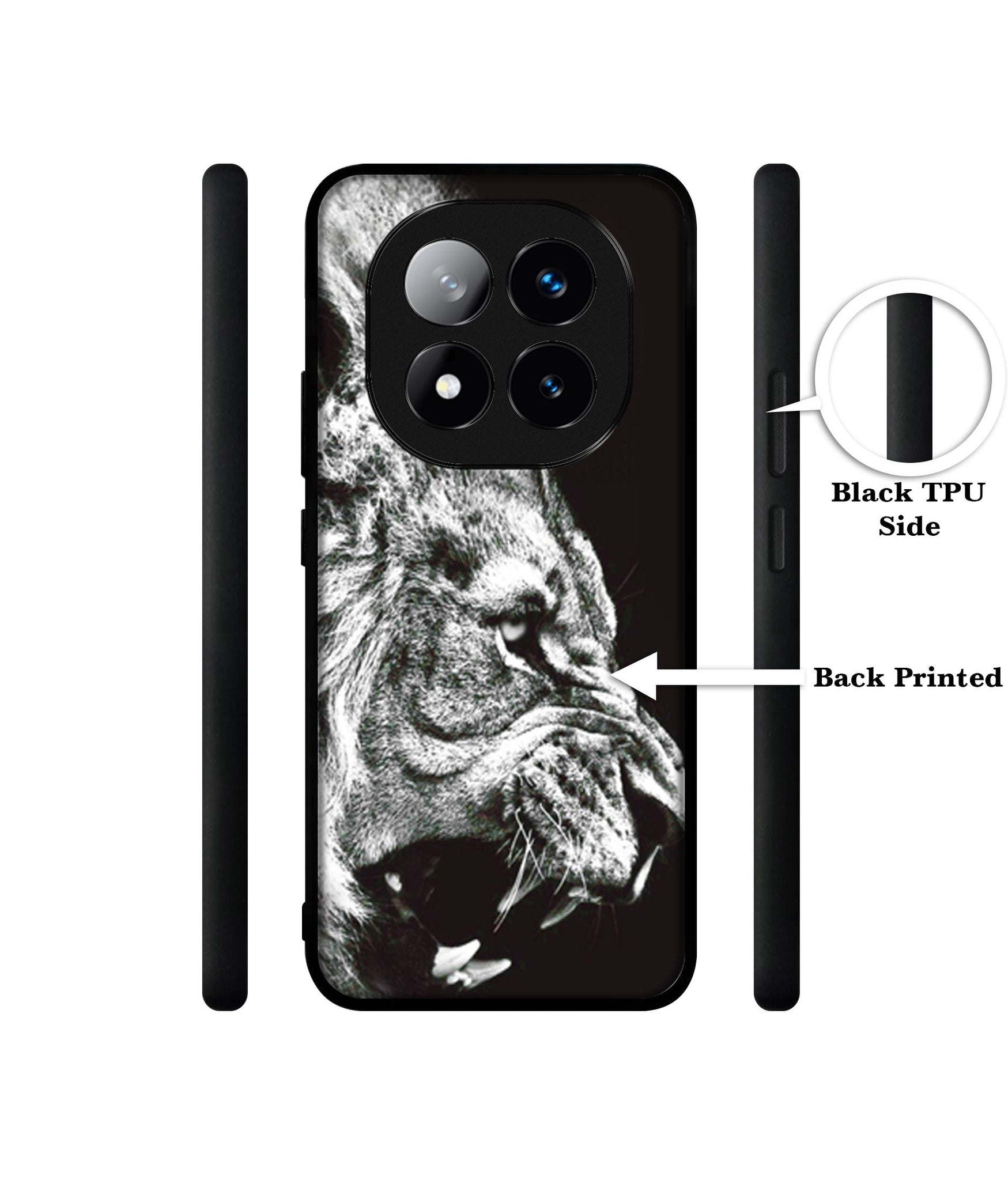Angry Lion Design Designer 2D Printed Back Case Cover for Mi Redmi Note 14 Pro Plus 5G