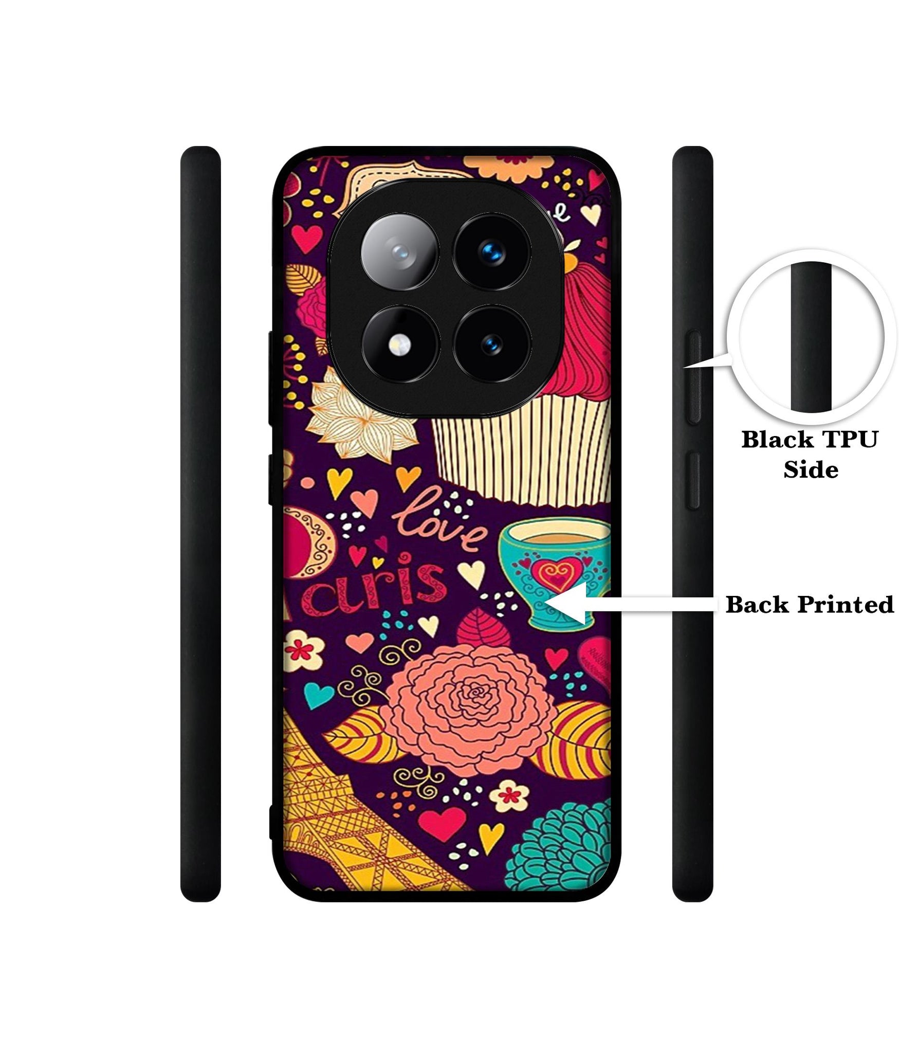 Paris Flower Love Design Designer 2D Printed Back Case Cover for Mi Redmi Note 14 Pro Plus 5G