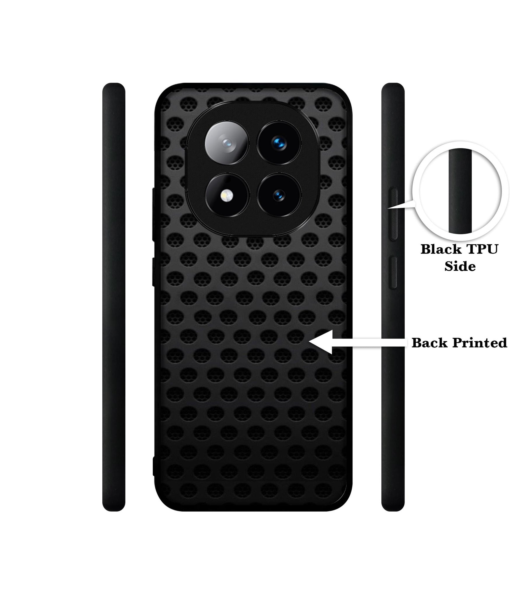 Black Circle Design Designer 2D Printed Back Case Cover for Mi Redmi Note 14 Pro Plus 5G