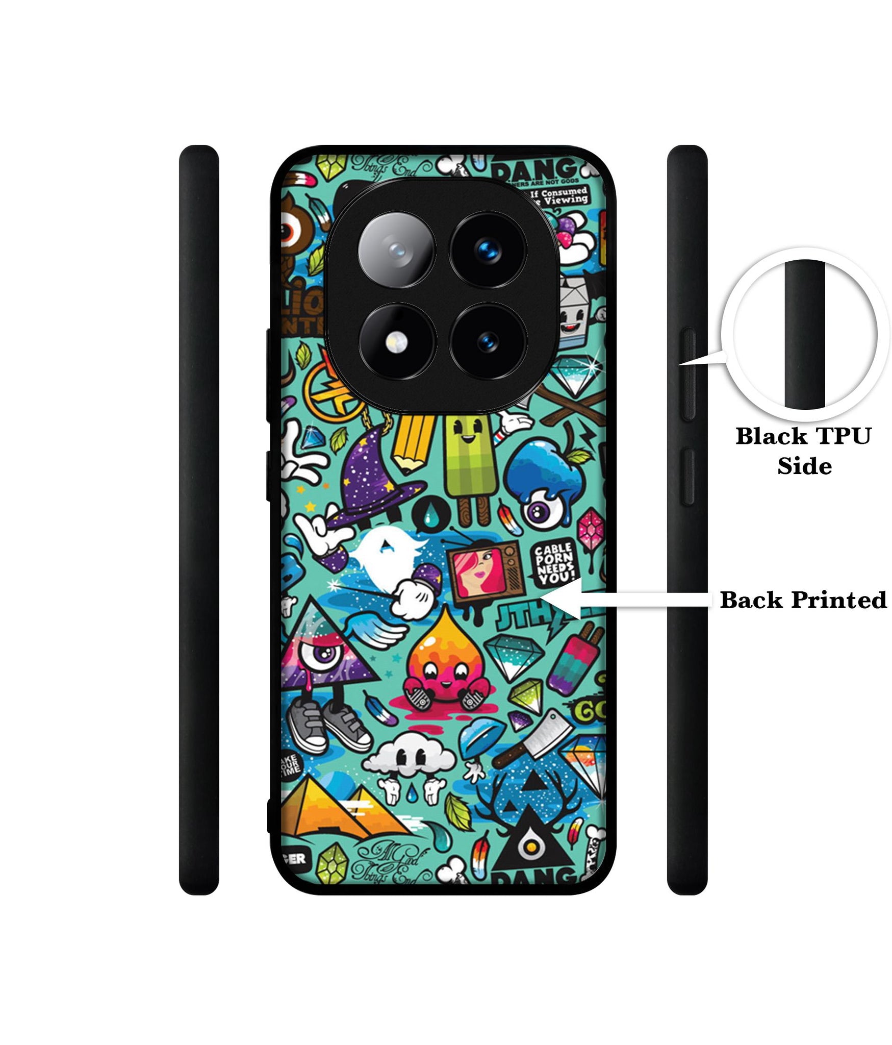 Crazy Design Designer 2D Printed Back Case Cover for Mi Redmi Note 14 Pro Plus 5G