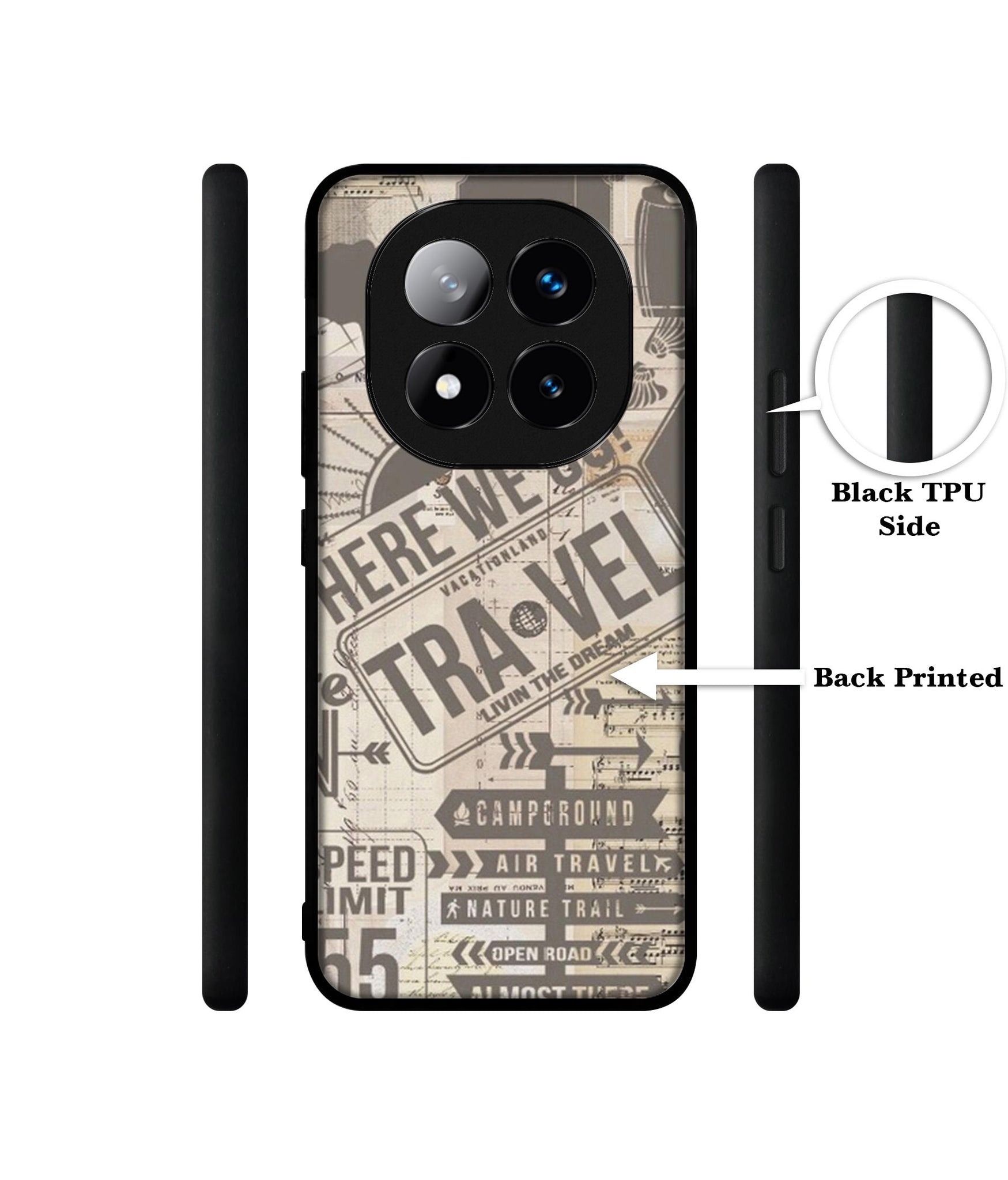 Travel Design Designer 2D Printed Back Case Cover for Mi Redmi Note 14 Pro Plus 5G