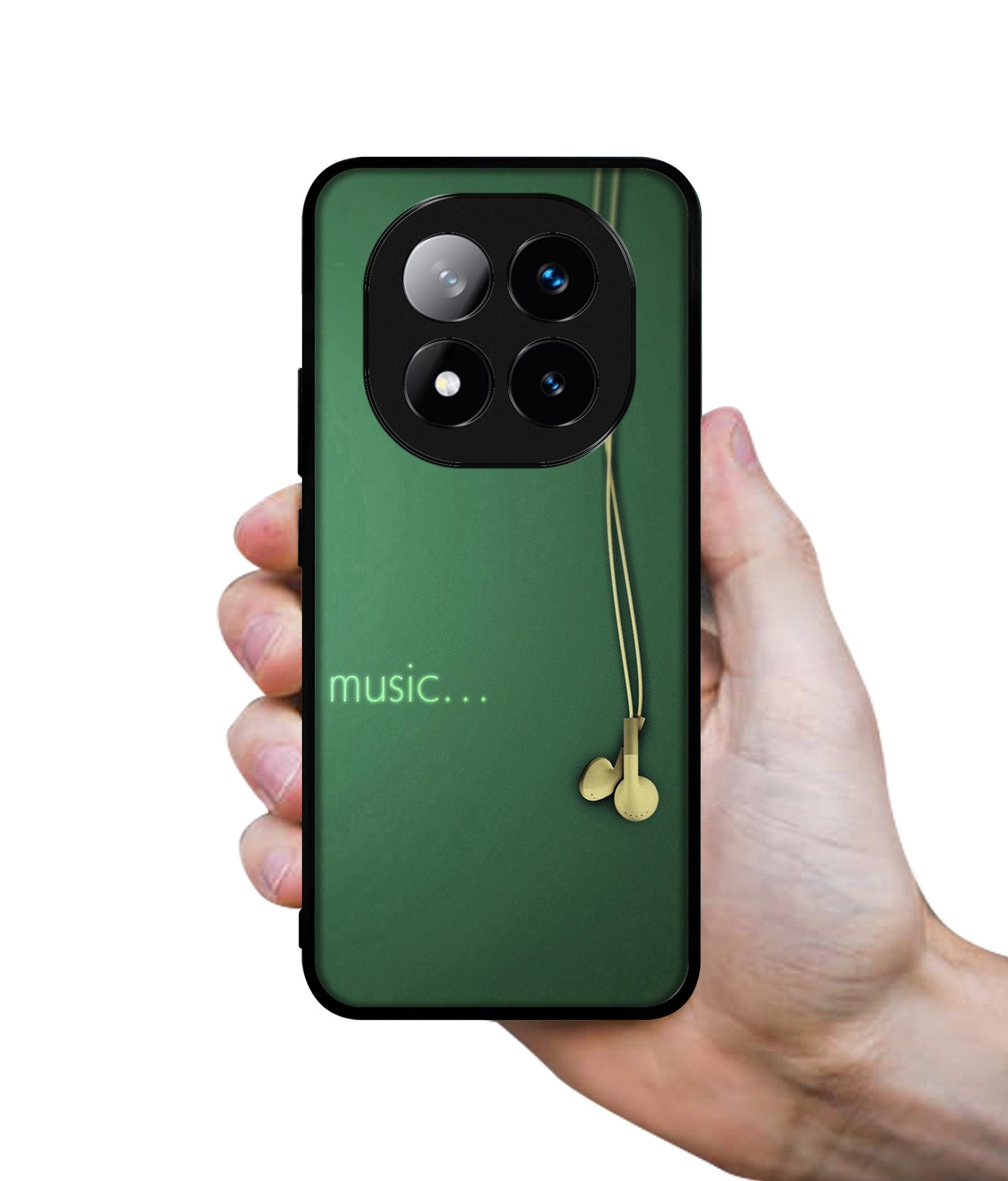 Headphone Music Design Designer 2D Printed Back Case Cover for Mi Redmi Note 14 Pro Plus 5G