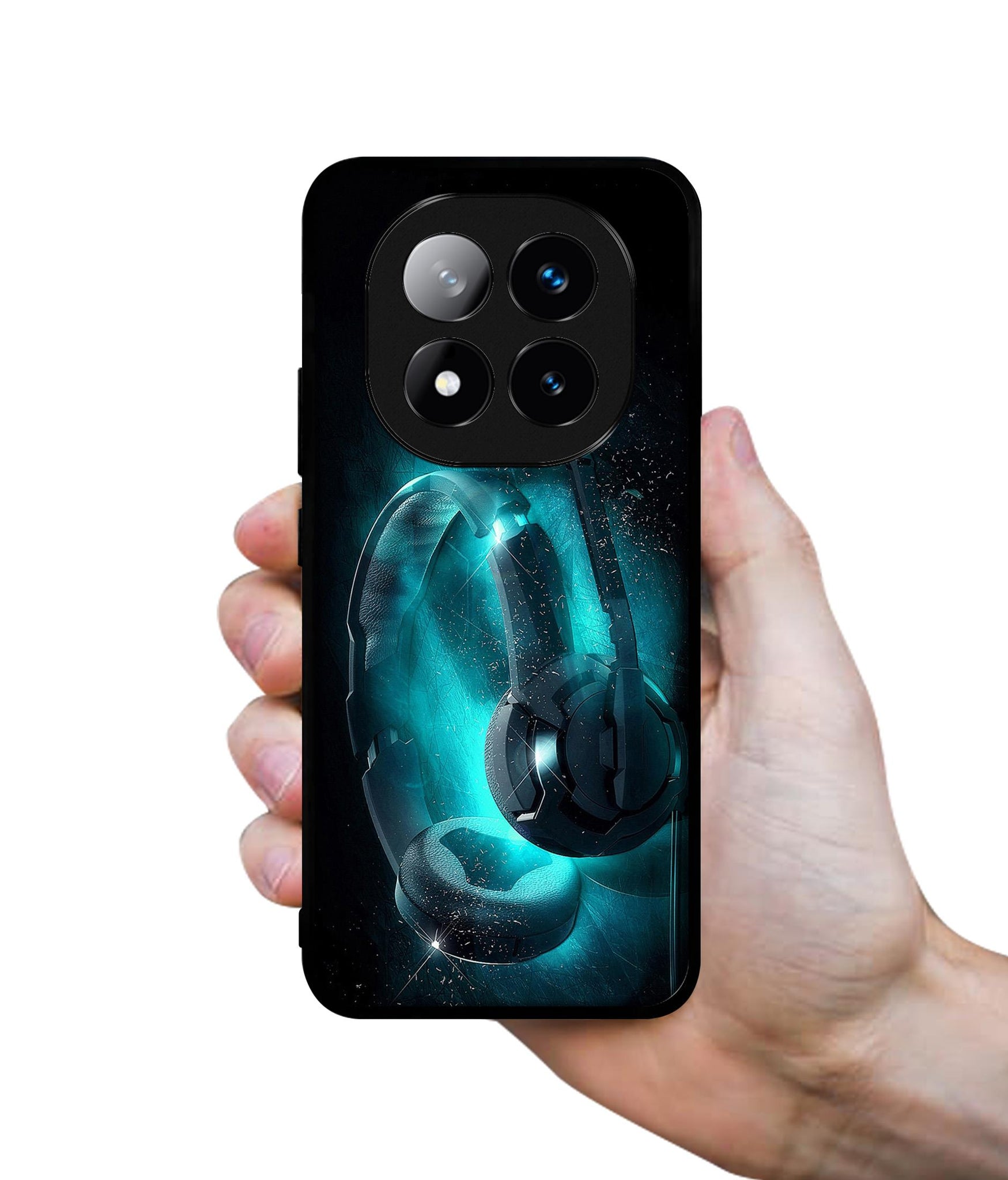 Cool Headphone Design Designer 2D Printed Back Case Cover for Mi Redmi Note 14 Pro Plus 5G