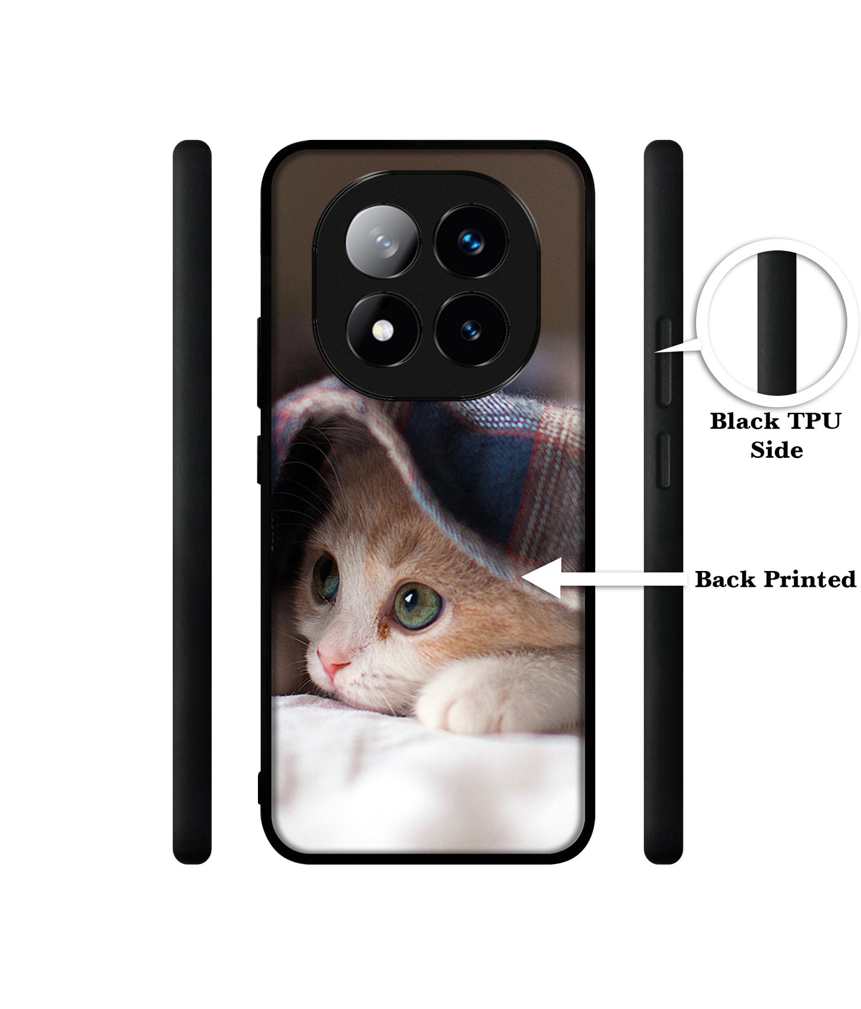 Sleepy Kitten Design Designer 2D Printed Back Case Cover for Mi Redmi Note 14 Pro Plus 5G
