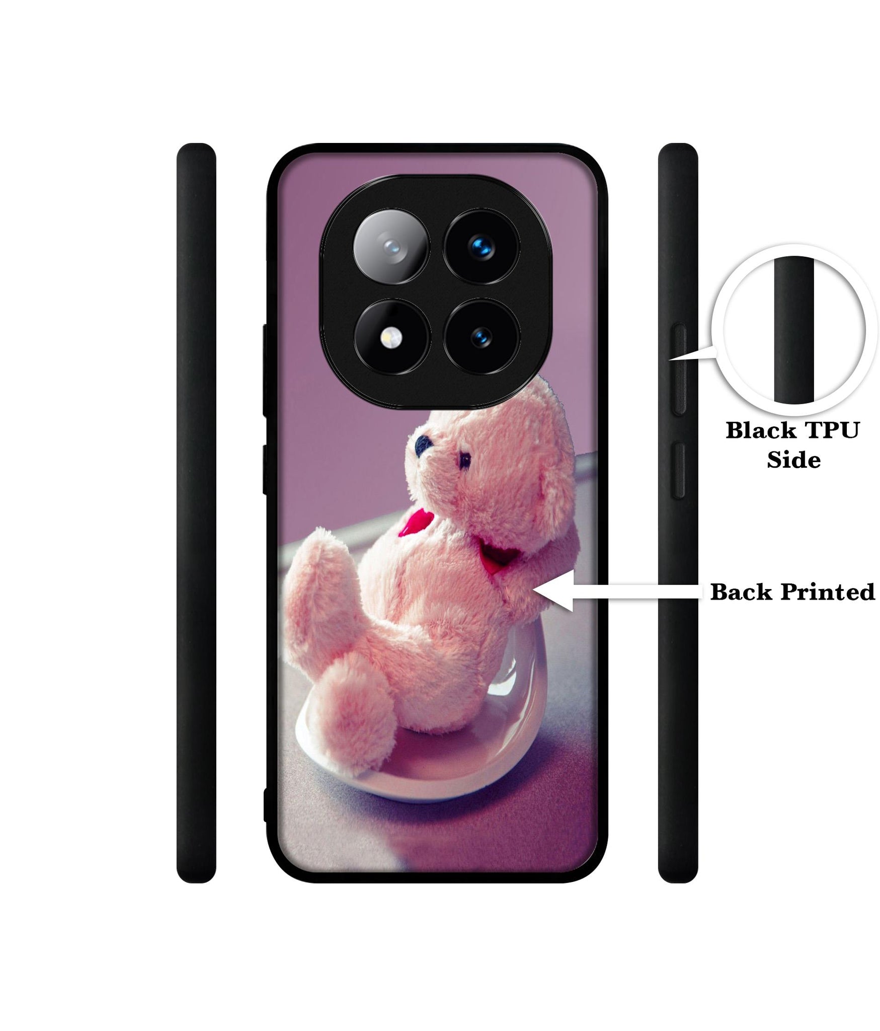 Cute Teddy Bear Design Designer 2D Printed Back Case Cover for Mi Redmi Note 14 Pro Plus 5G