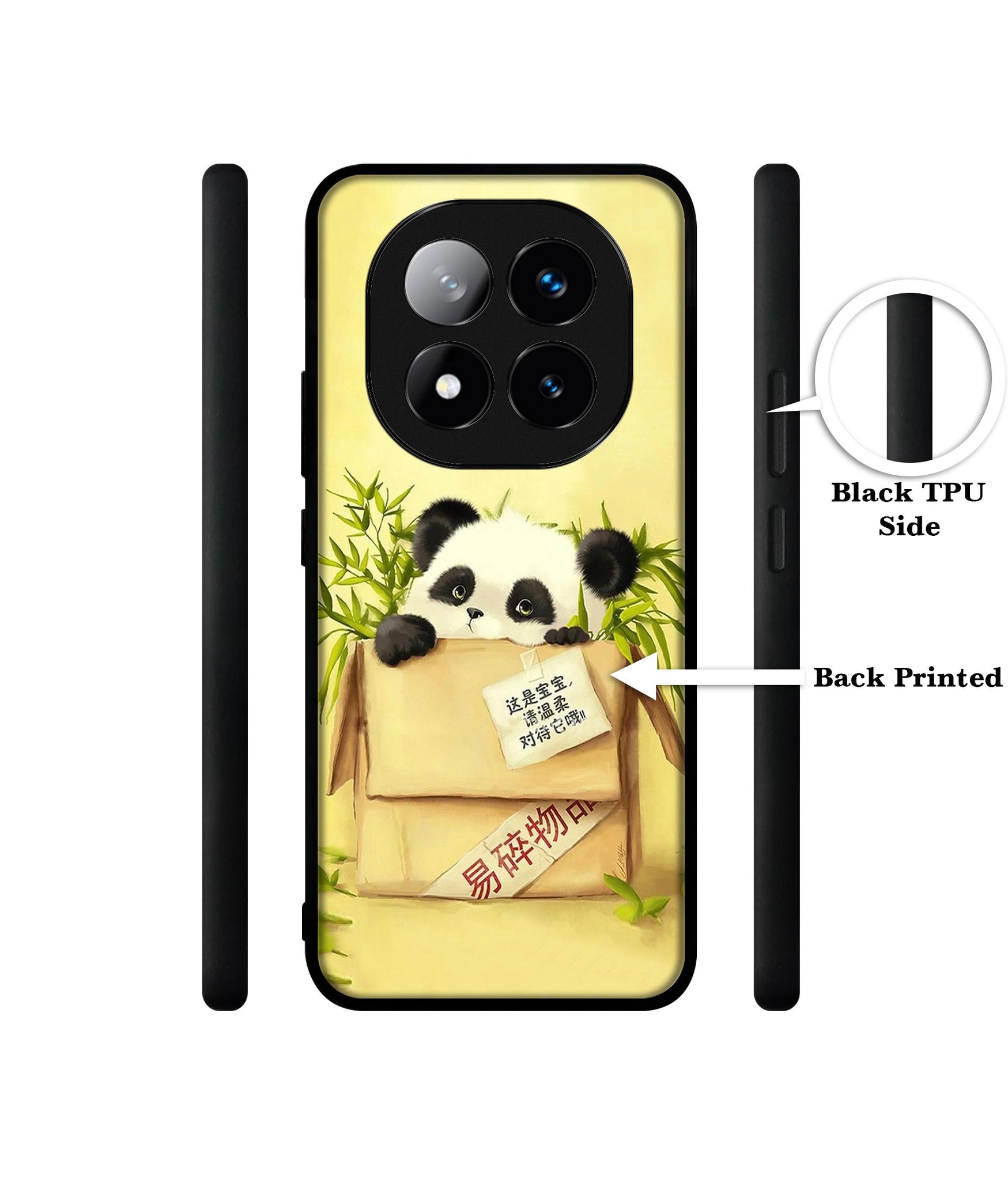 Panda In Box Design Designer 2D Printed Back Case Cover for Mi Redmi Note 14 Pro Plus 5G