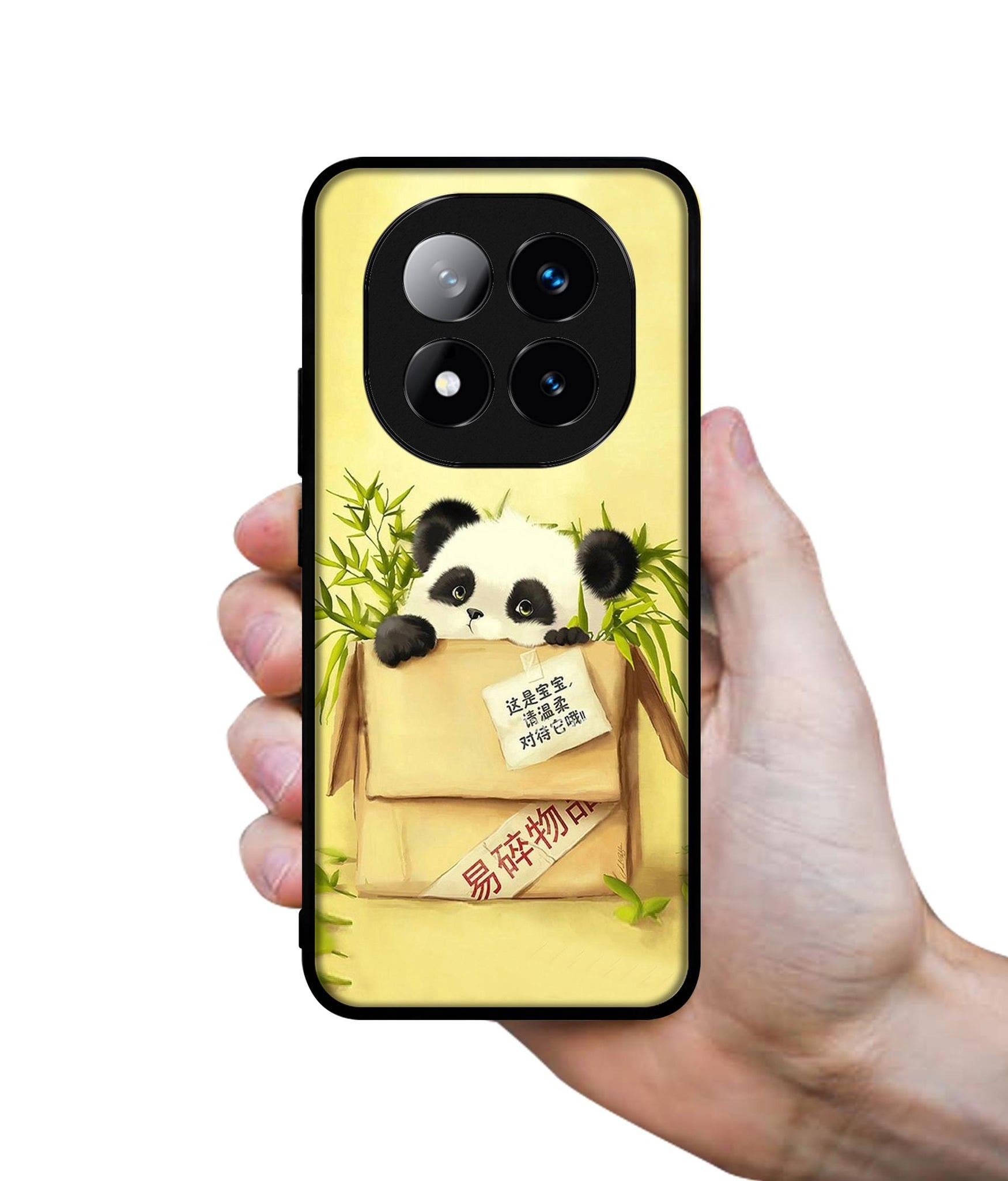 Panda In Box Design Designer 2D Printed Back Case Cover for Mi Redmi Note 14 Pro Plus 5G