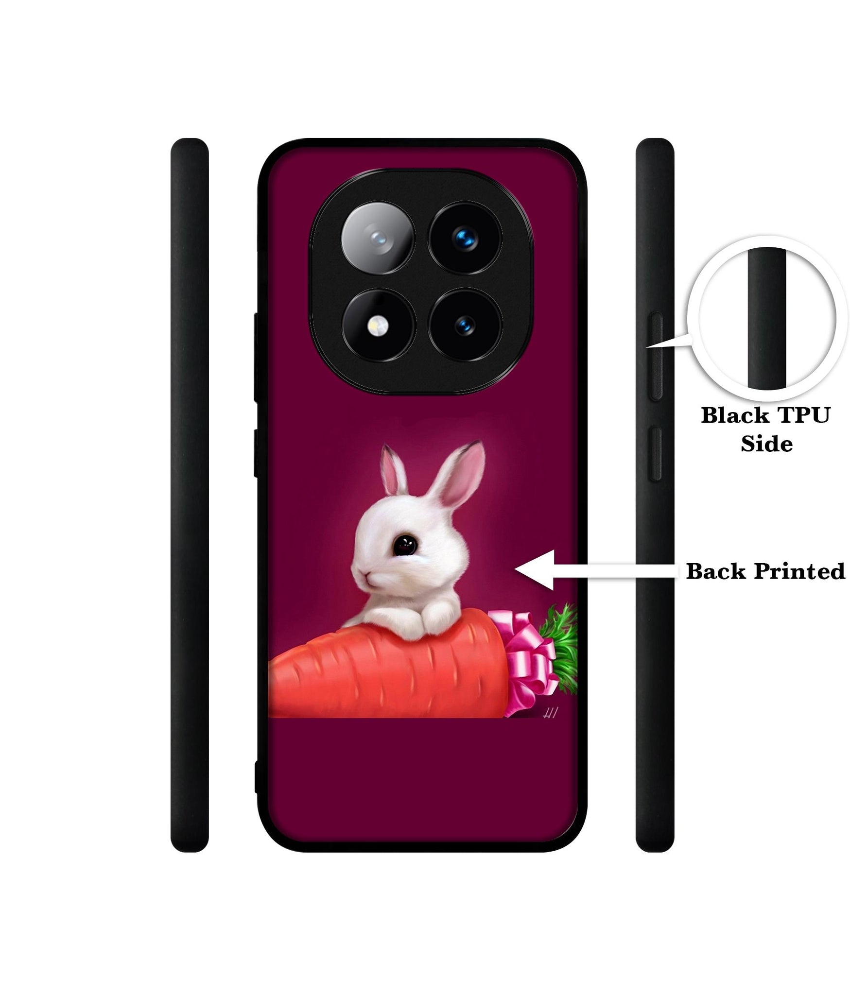 Bunny With Carrot Design Designer 2D Printed Back Case Cover for Mi Redmi Note 14 Pro Plus 5G