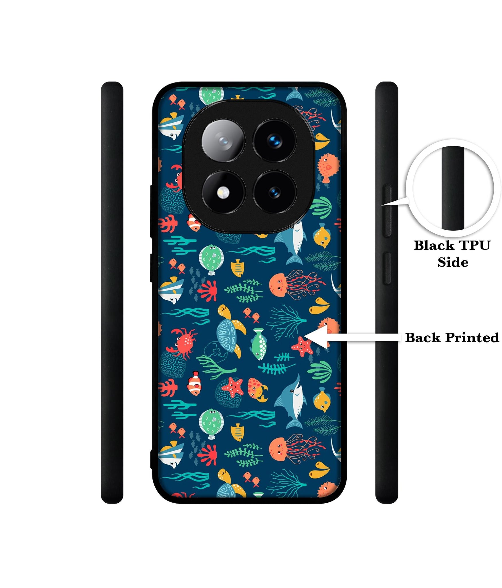 Aquarium Texture Design Designer 2D Printed Back Case Cover for Mi Redmi Note 14 Pro Plus 5G