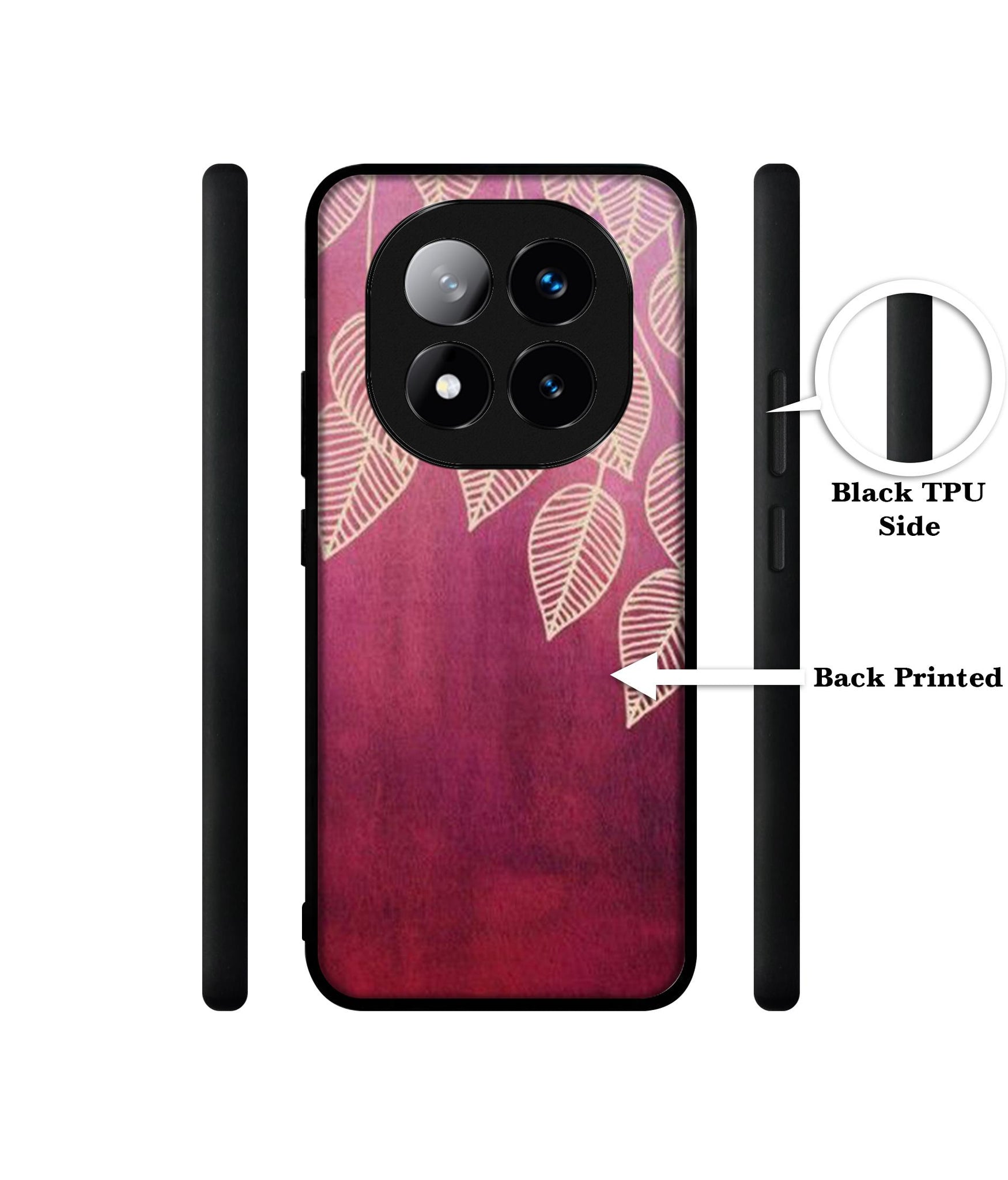 Leaf Pattern Design Designer 2D Printed Back Case Cover for Mi Redmi Note 14 Pro Plus 5G