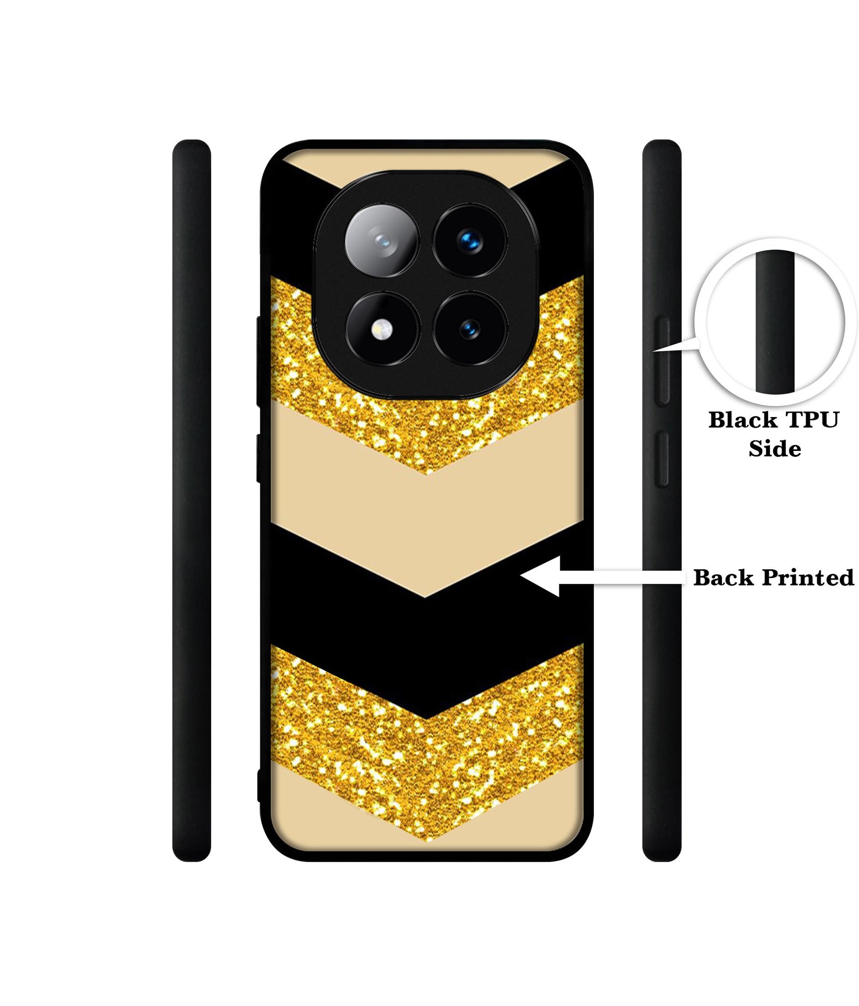 Black & Gold Design Designer 2D Printed Back Case Cover for Mi Redmi Note 14 Pro Plus 5G