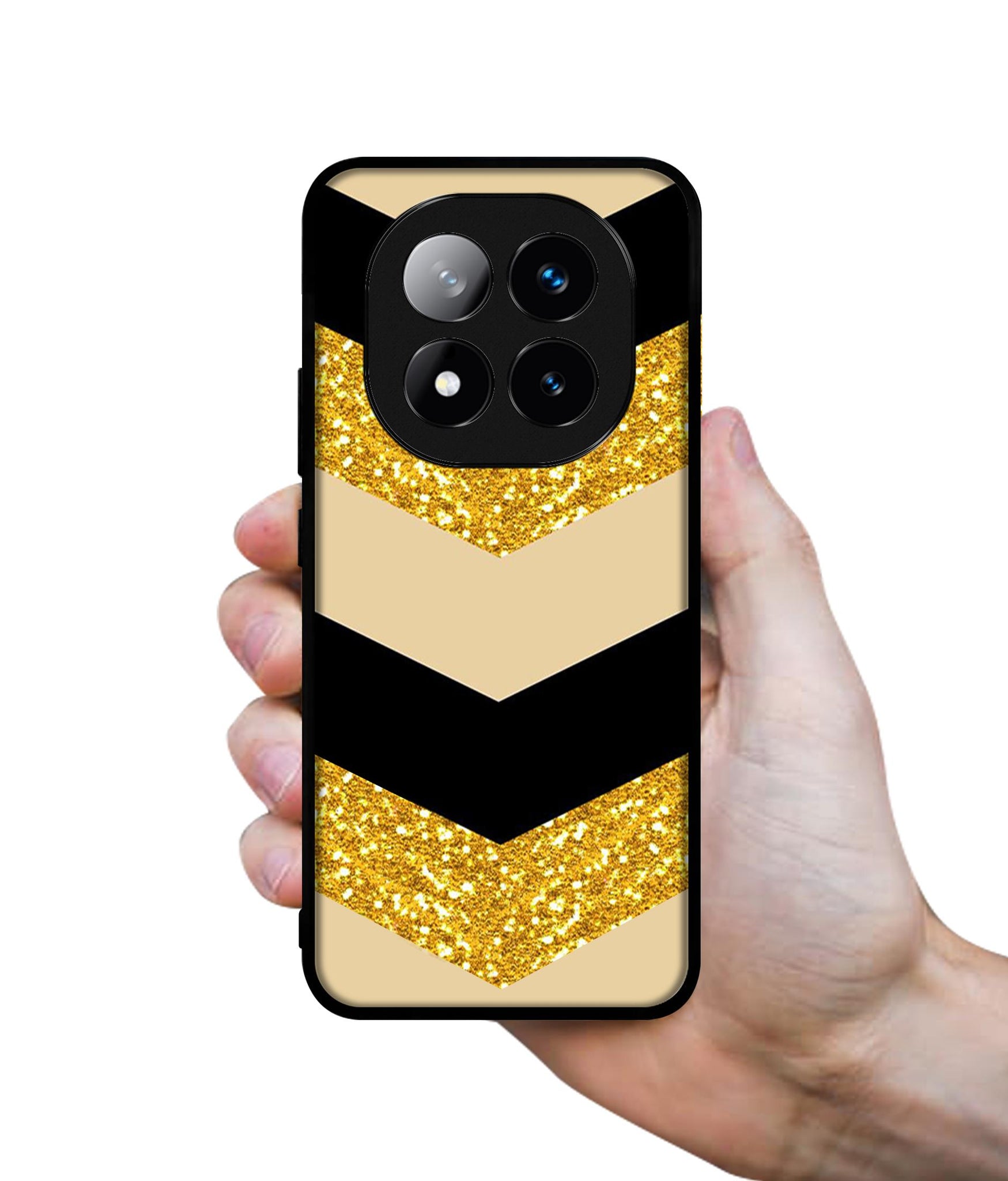 Black & Gold Design Designer 2D Printed Back Case Cover for Mi Redmi Note 14 Pro Plus 5G