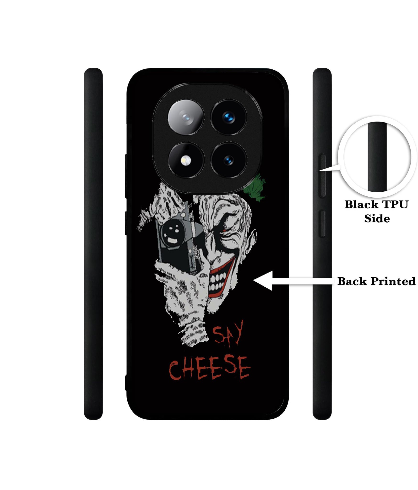Joker Say Cheese Design Designer 2D Printed Back Case Cover for Mi Redmi Note 14 Pro Plus 5G