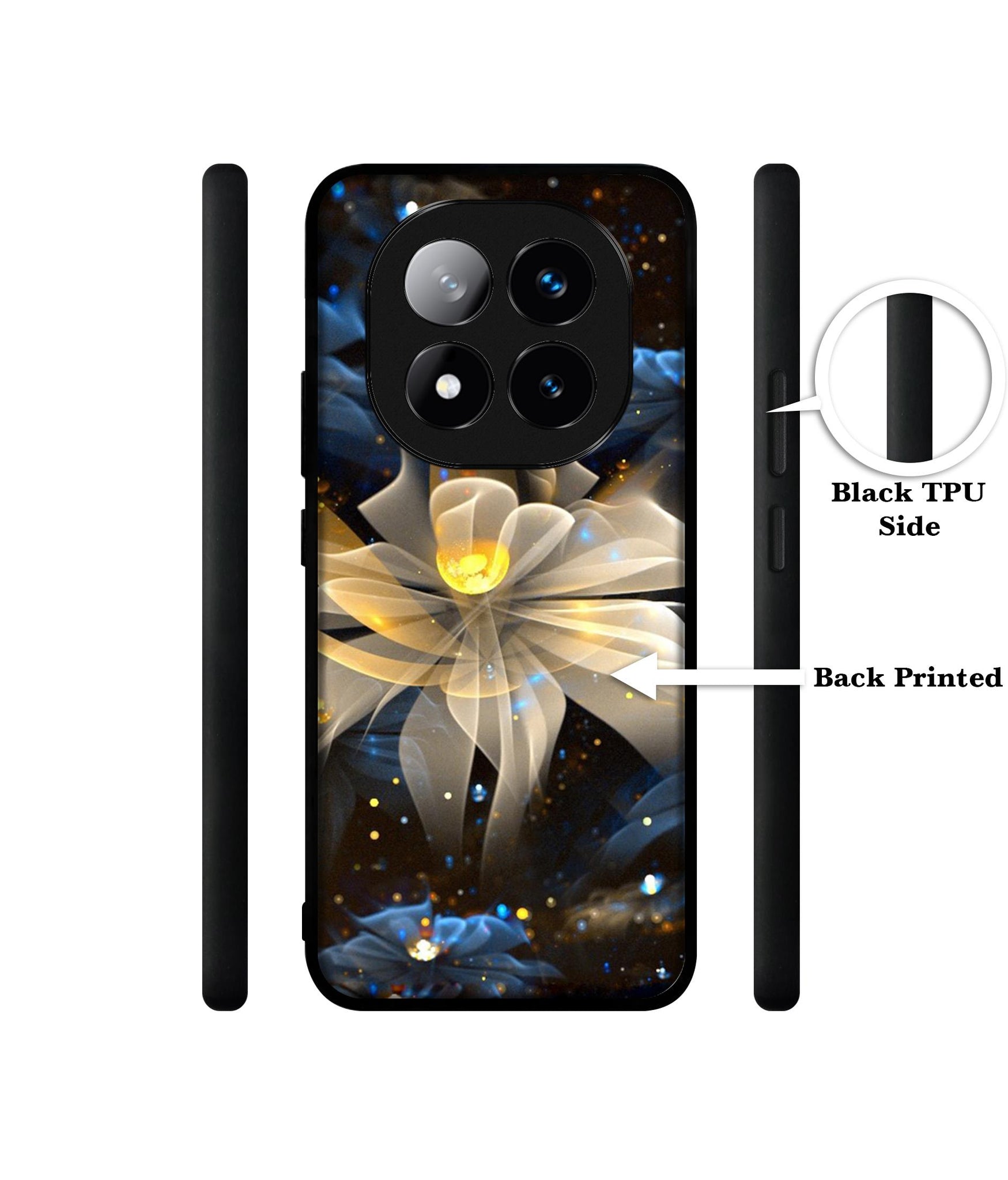 Art Flower Design Designer 2D Printed Back Case Cover for Mi Redmi Note 14 Pro Plus 5G