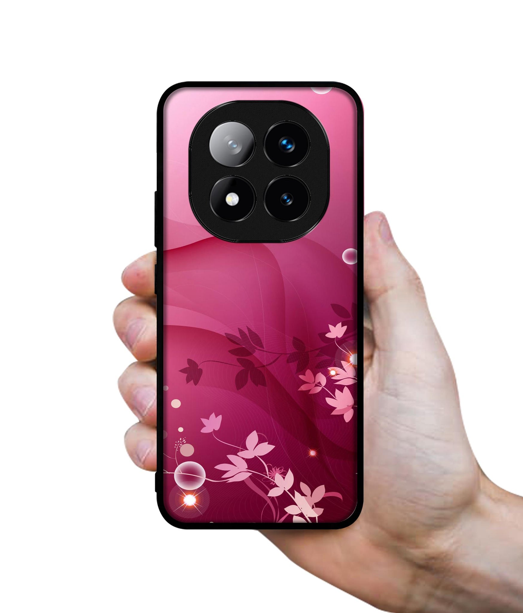 Pink Abstract Design Designer 2D Printed Back Case Cover for Mi Redmi Note 14 Pro Plus 5G