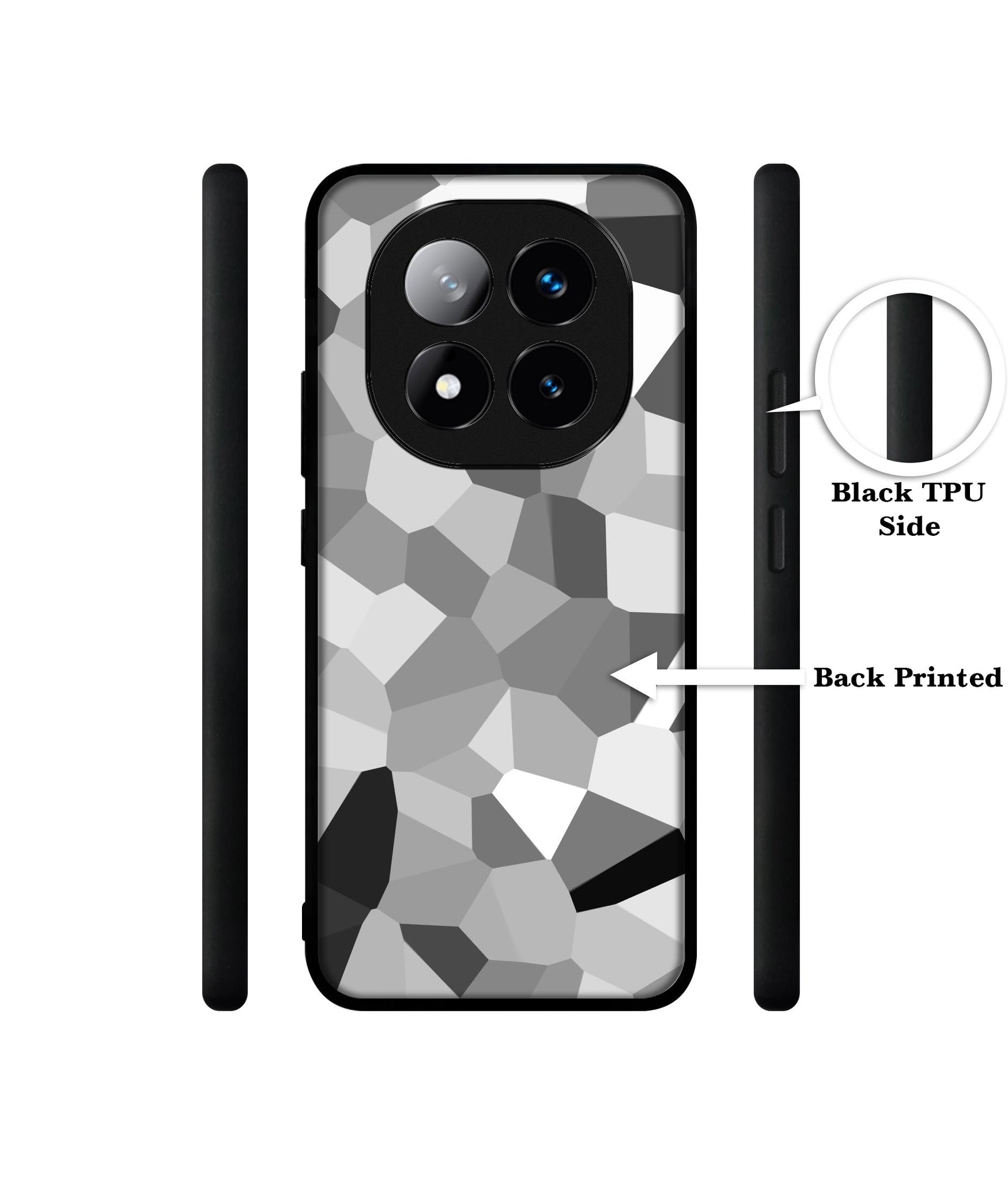 Black & White Mathematical Shape Design Designer 2D Printed Back Case Cover for Mi Redmi Note 14 Pro Plus 5G