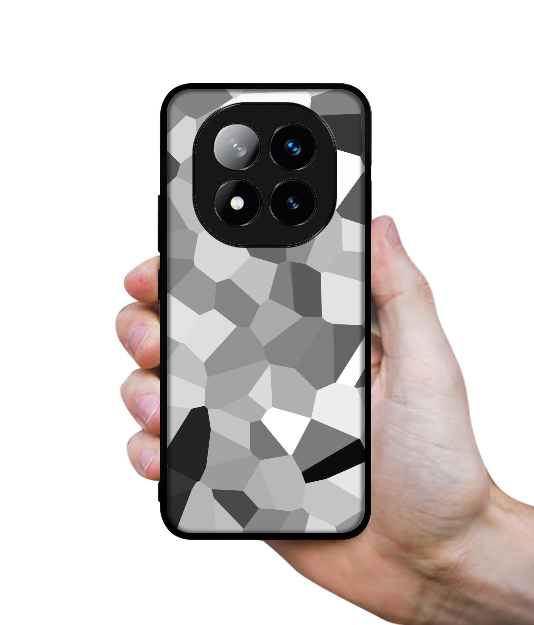 Black & White Mathematical Shape Design Designer 2D Printed Back Case Cover for Mi Redmi Note 14 Pro Plus 5G