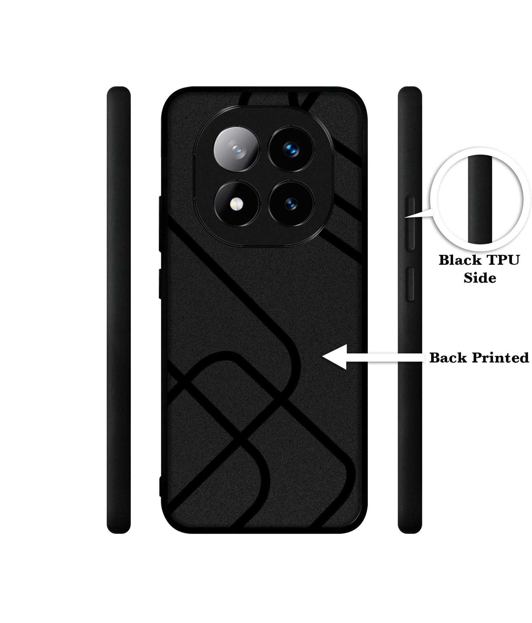 Zig-Zag Black Line Design Designer 2D Printed Back Case Cover for Mi Redmi Note 14 Pro Plus 5G