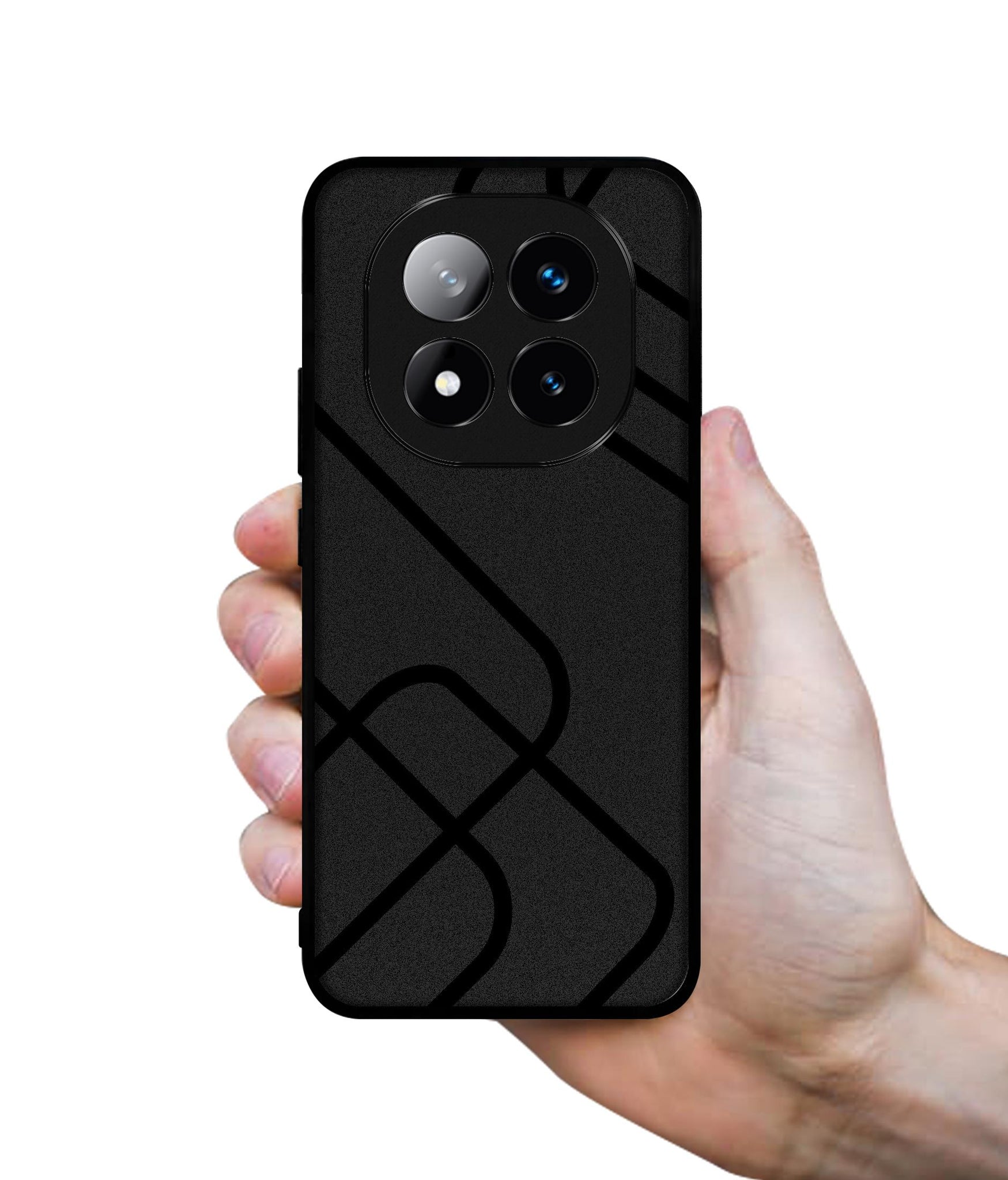 Zig-Zag Black Line Design Designer 2D Printed Back Case Cover for Mi Redmi Note 14 Pro Plus 5G