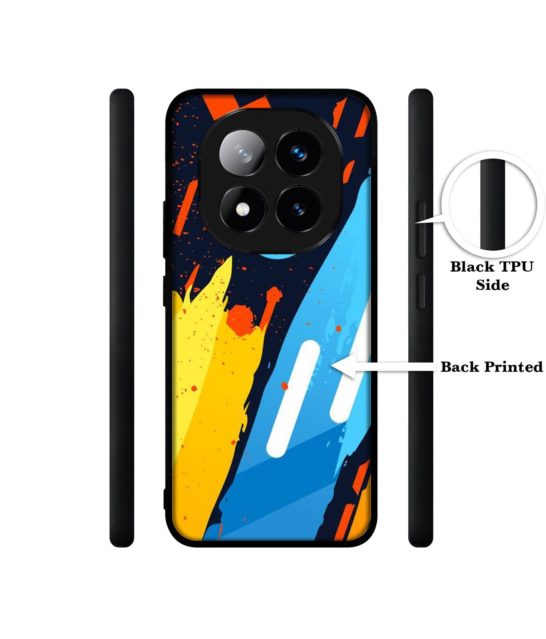 Abstract Stripes Geometric Figures Design Designer 2D Printed Back Case Cover for Mi Redmi Note 14 Pro Plus 5G