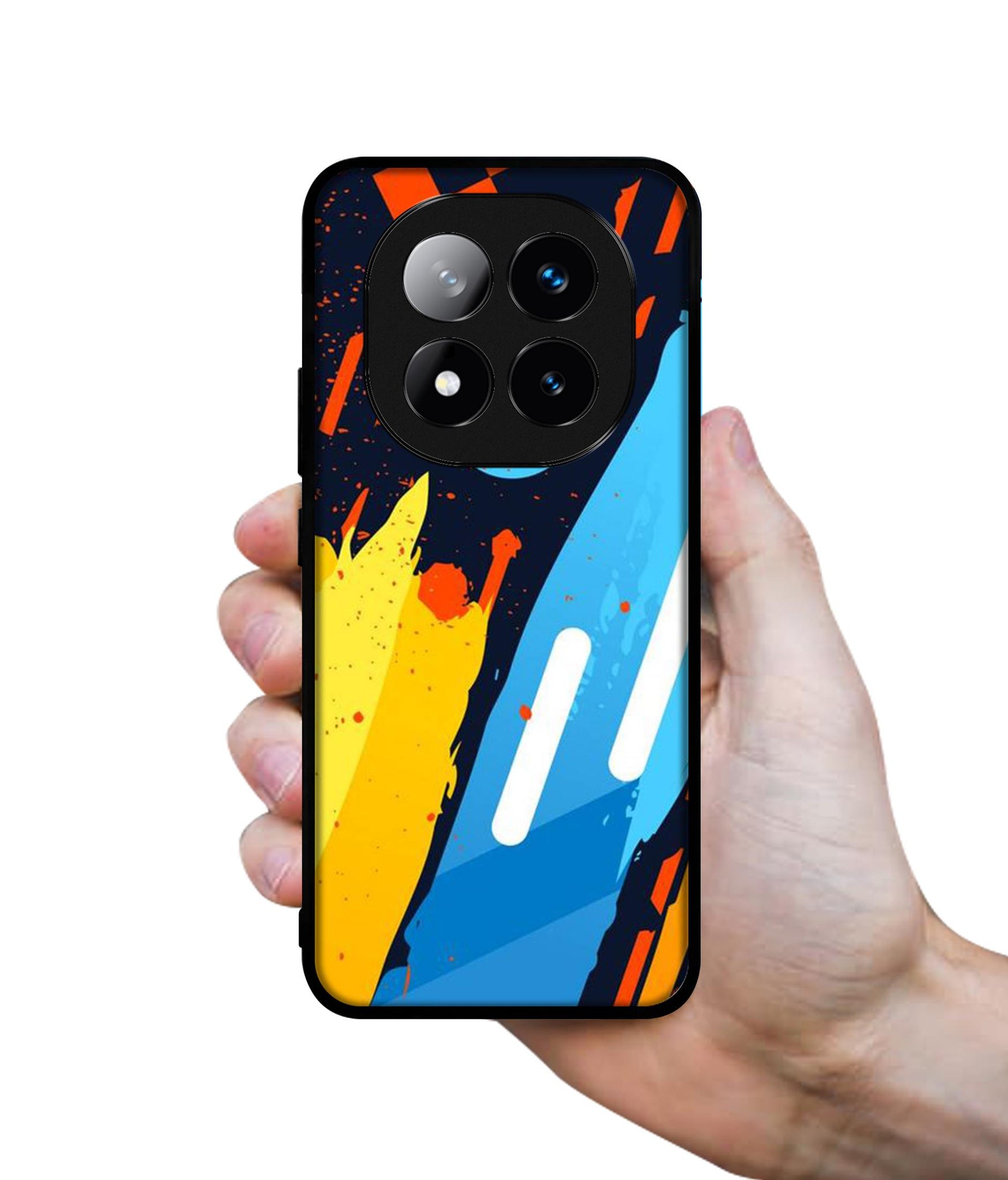 Abstract Stripes Geometric Figures Design Designer 2D Printed Back Case Cover for Mi Redmi Note 14 Pro Plus 5G