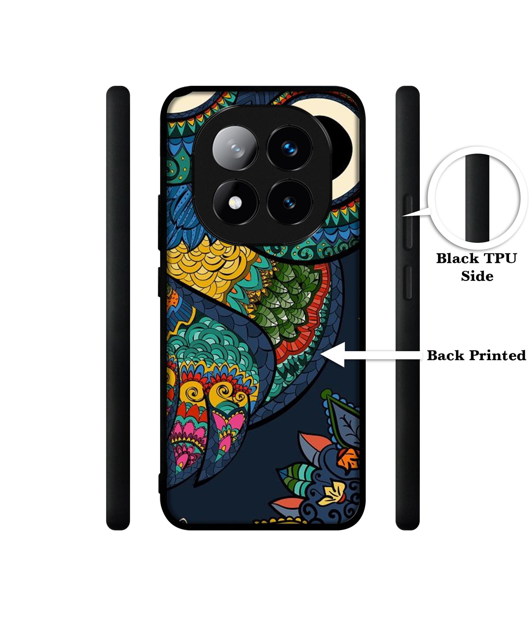 Owl Illustration Design Designer 2D Printed Back Case Cover for Mi Redmi Note 14 Pro Plus 5G