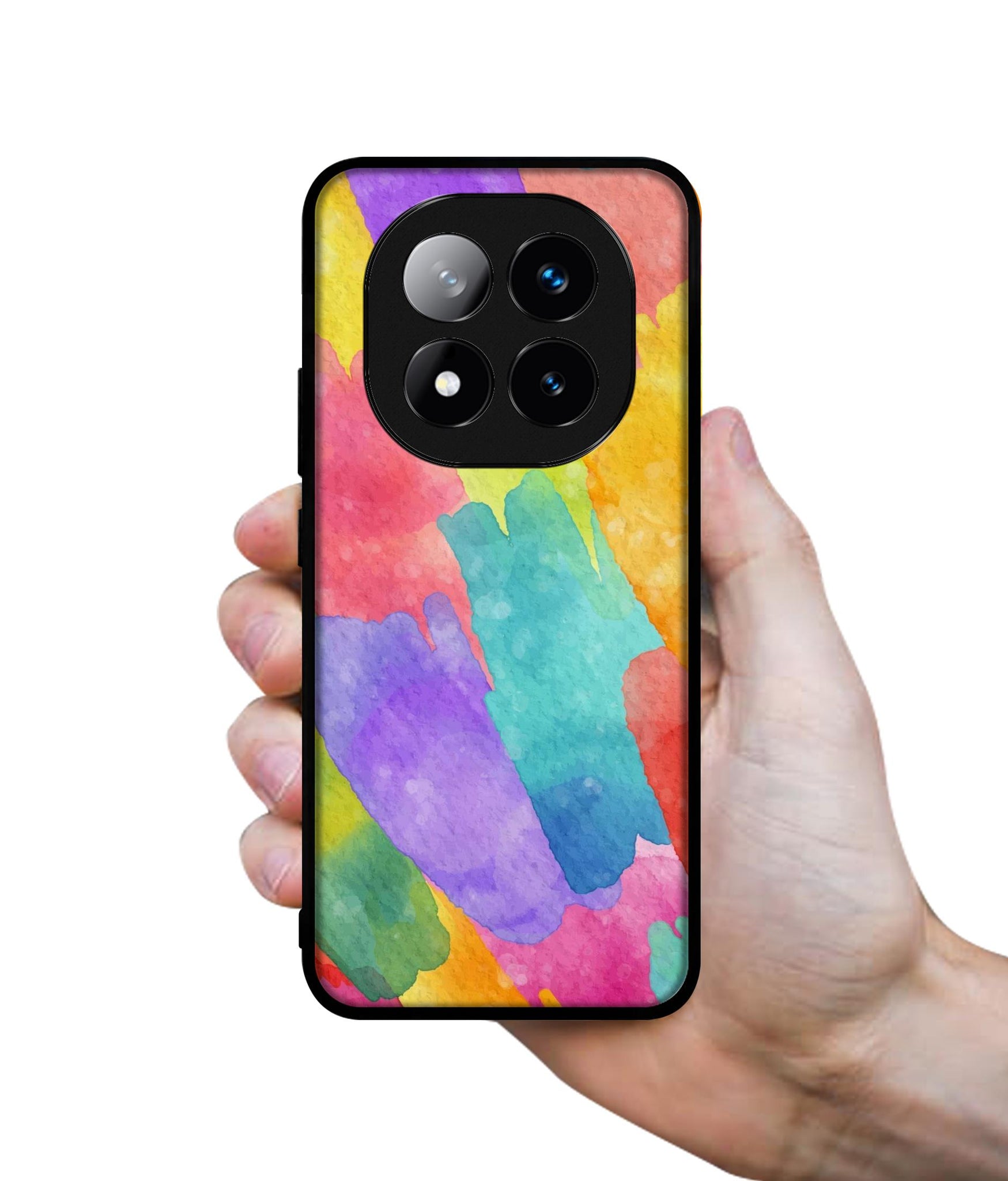 Water Paint Colorful Abstract Design Designer 2D Printed Back Case Cover for Mi Redmi Note 14 Pro Plus 5G