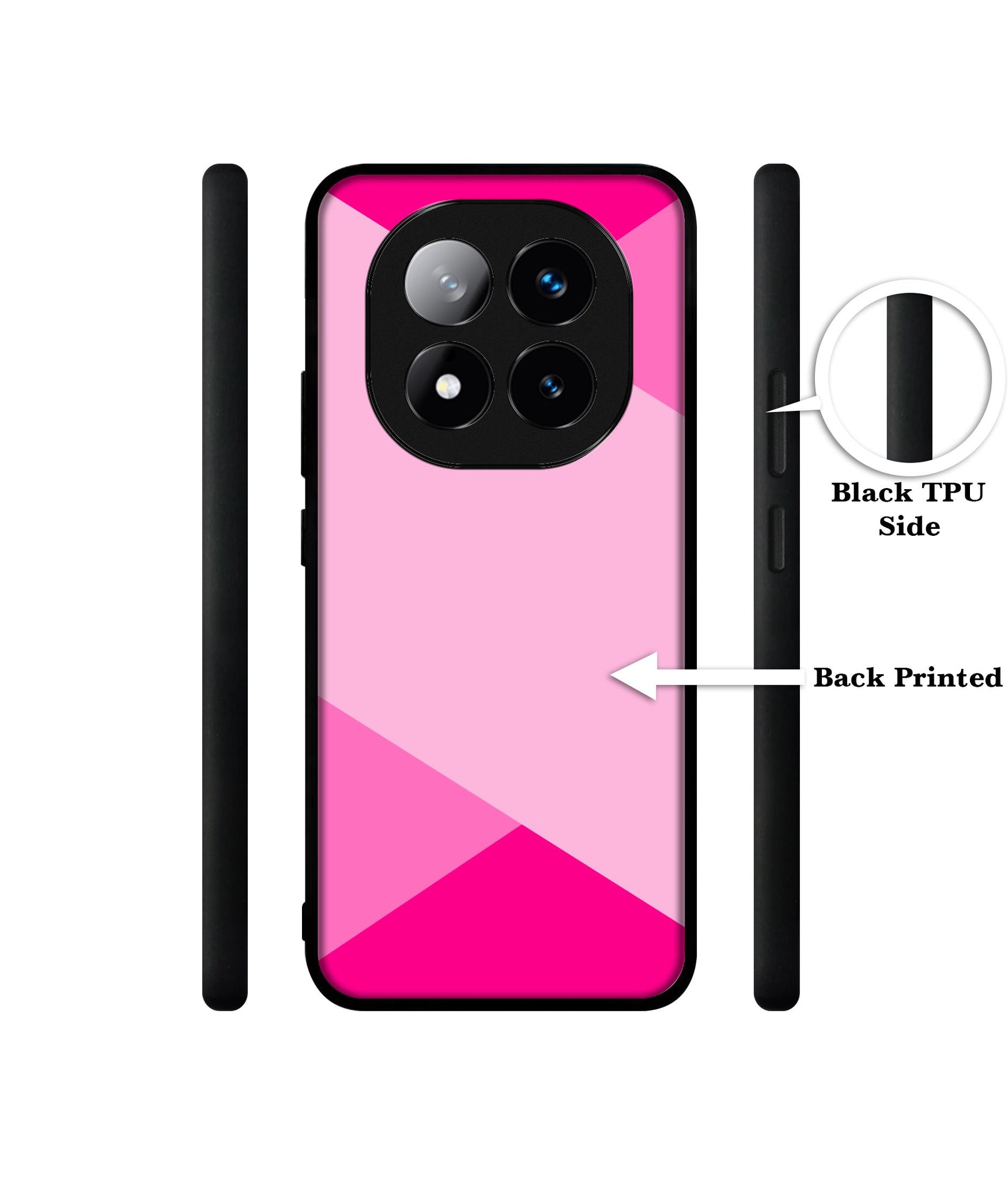 Pink Cross Vector Design Designer 2D Printed Back Case Cover for Mi Redmi Note 14 Pro Plus 5G