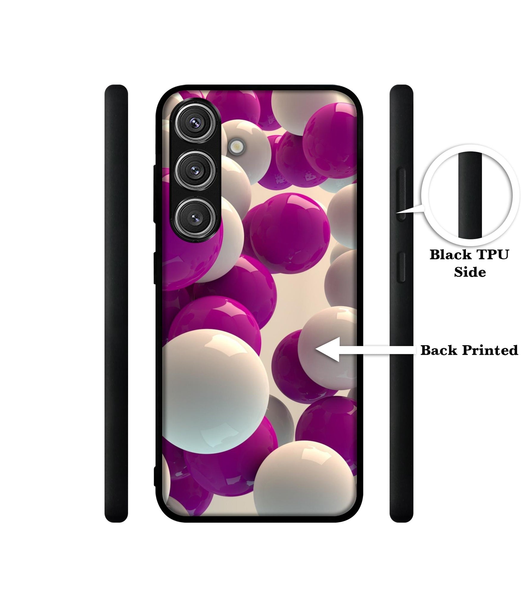 3D Balloons Design Designer 2D Printed Back Case Cover for Samsung Galaxy S25 5G