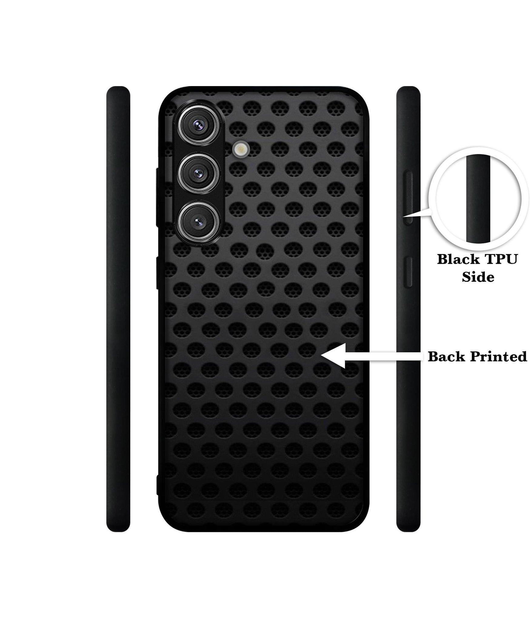 Black Circle Design Designer 2D Printed Back Case Cover for Samsung Galaxy S25 Plus 5G
