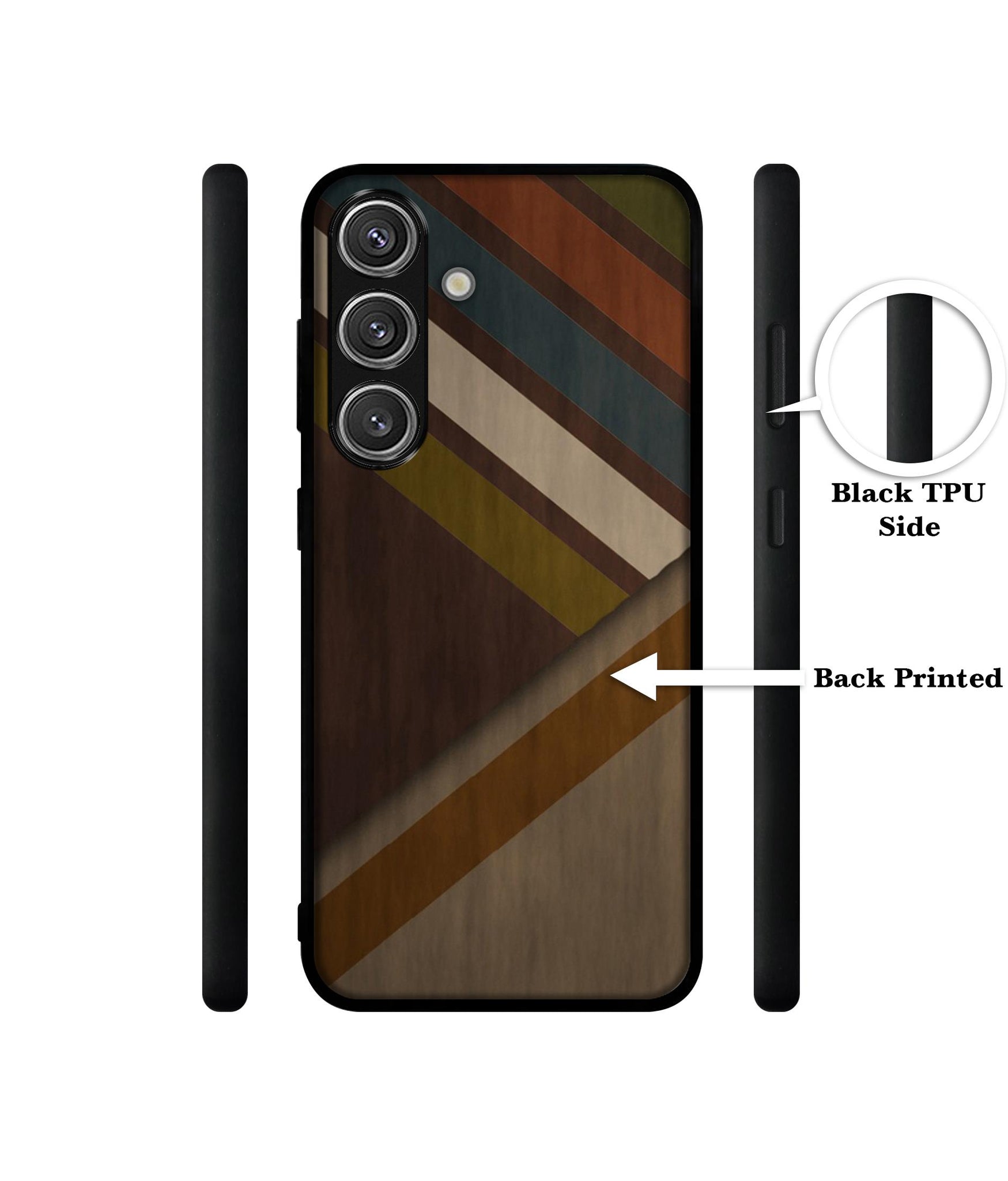 Colorful Wooden Pattern Design Designer 2D Printed Back Case Cover for Samsung Galaxy S25 Plus 5G