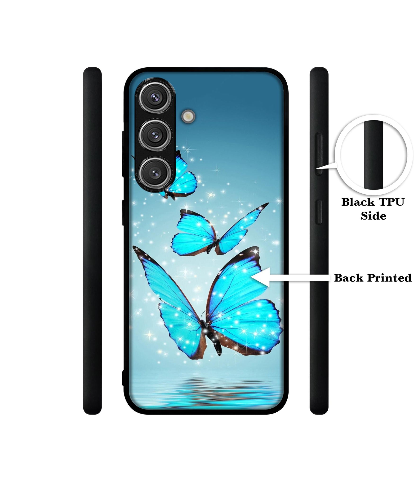 Flying Butterflies Design Designer 2D Printed Back Case Cover for Samsung Galaxy S25 Plus 5G