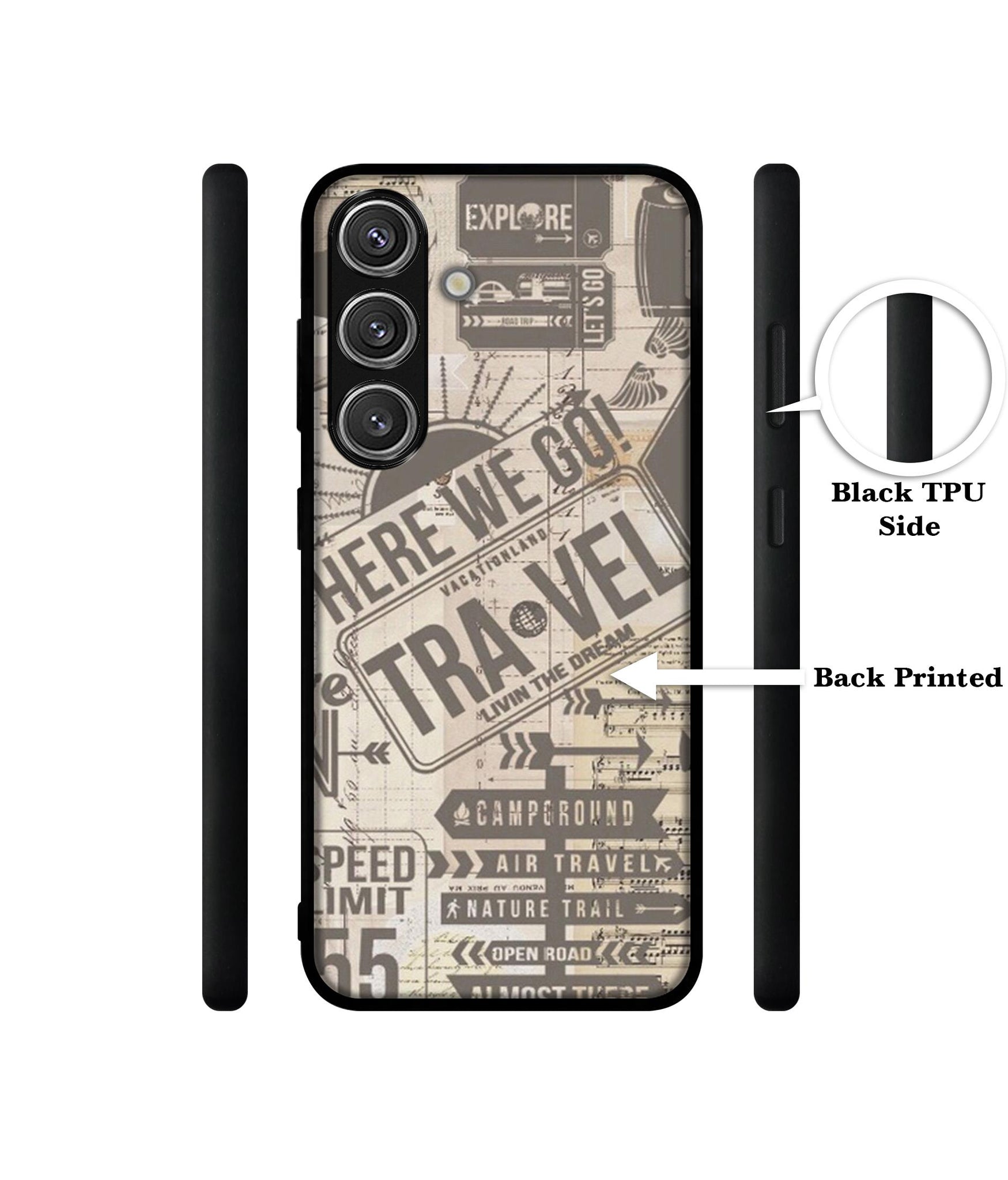 Travel Design Designer 2D Printed Back Case Cover for Samsung Galaxy S25 Plus 5G