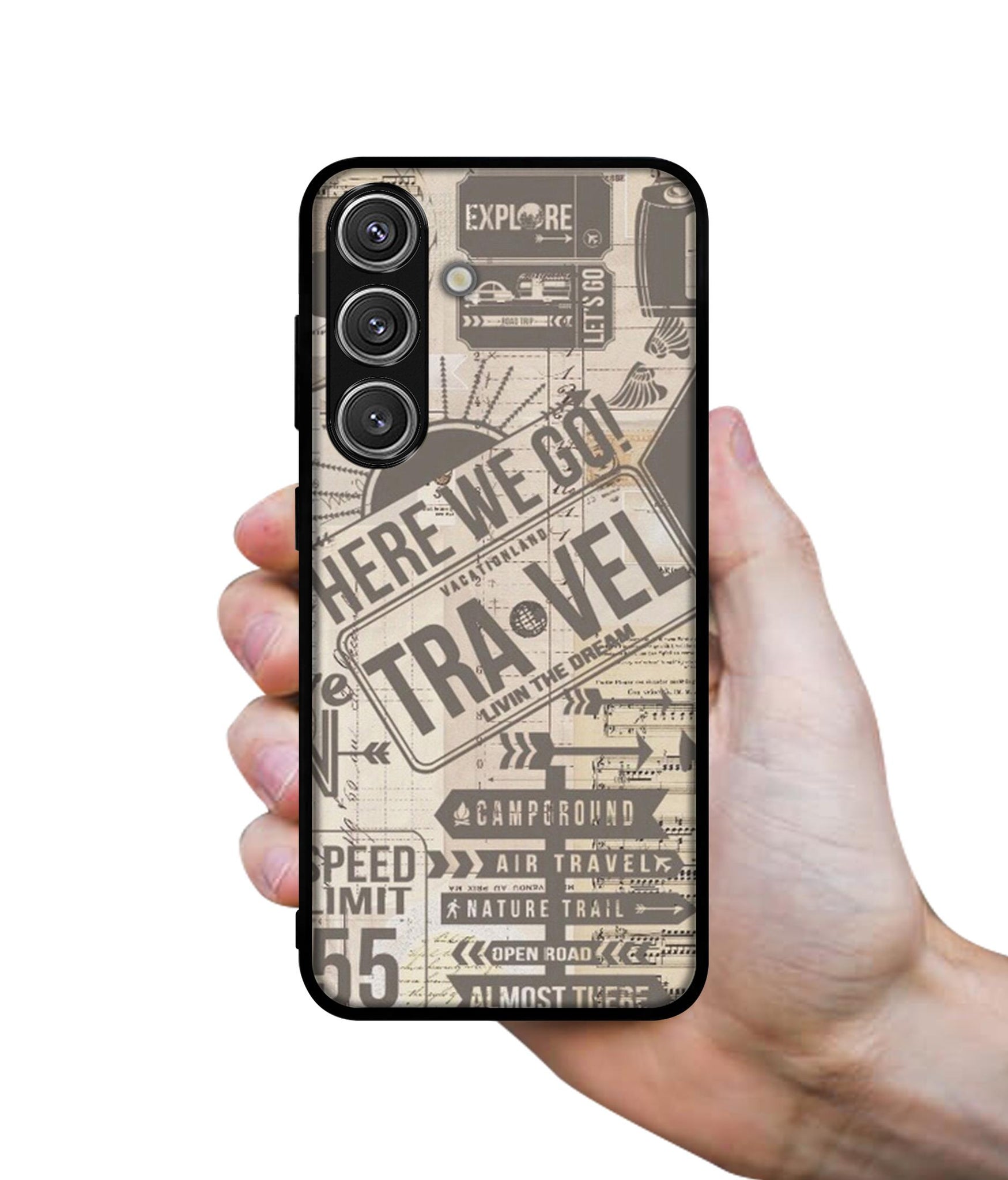 Travel Design Designer 2D Printed Back Case Cover for Samsung Galaxy S25 Plus 5G