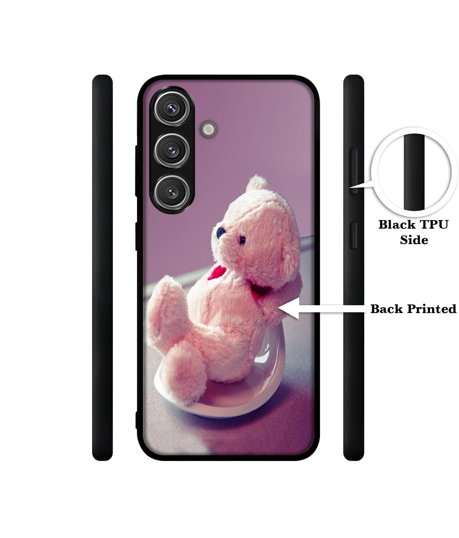 Cute Teddy Bear Design Designer 2D Printed Back Case Cover for Samsung Galaxy S25 Plus 5G