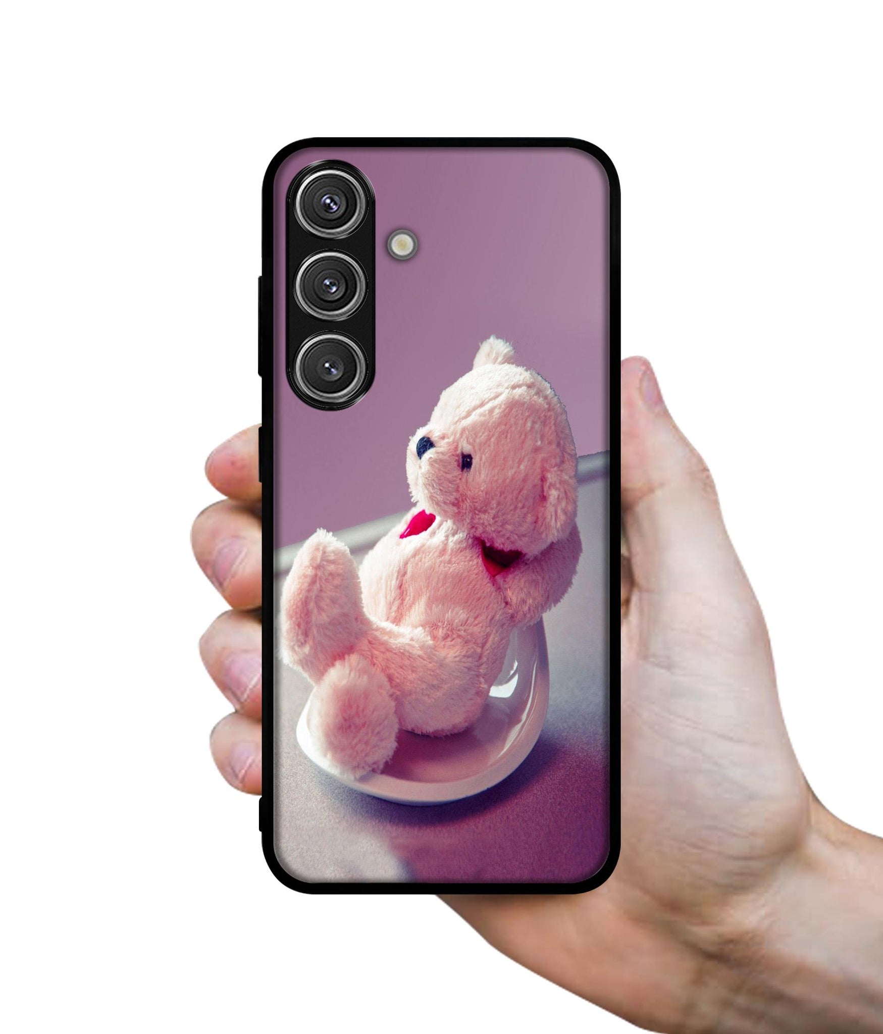 Cute Teddy Bear Design Designer 2D Printed Back Case Cover for Samsung Galaxy S25 Plus 5G