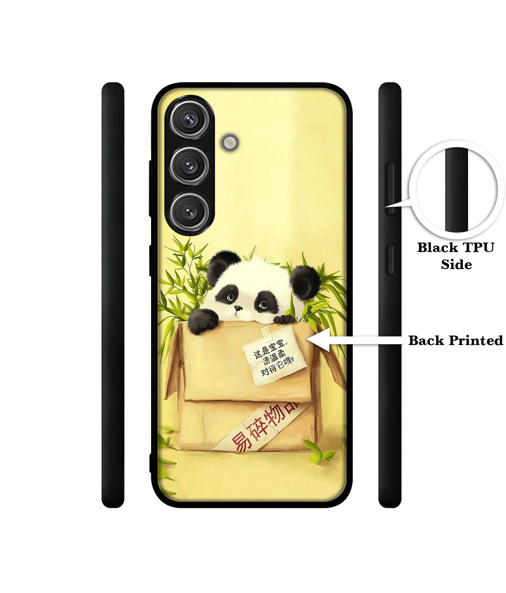 Panda In Box Design Designer 2D Printed Back Case Cover for Samsung Galaxy S25 Plus 5G