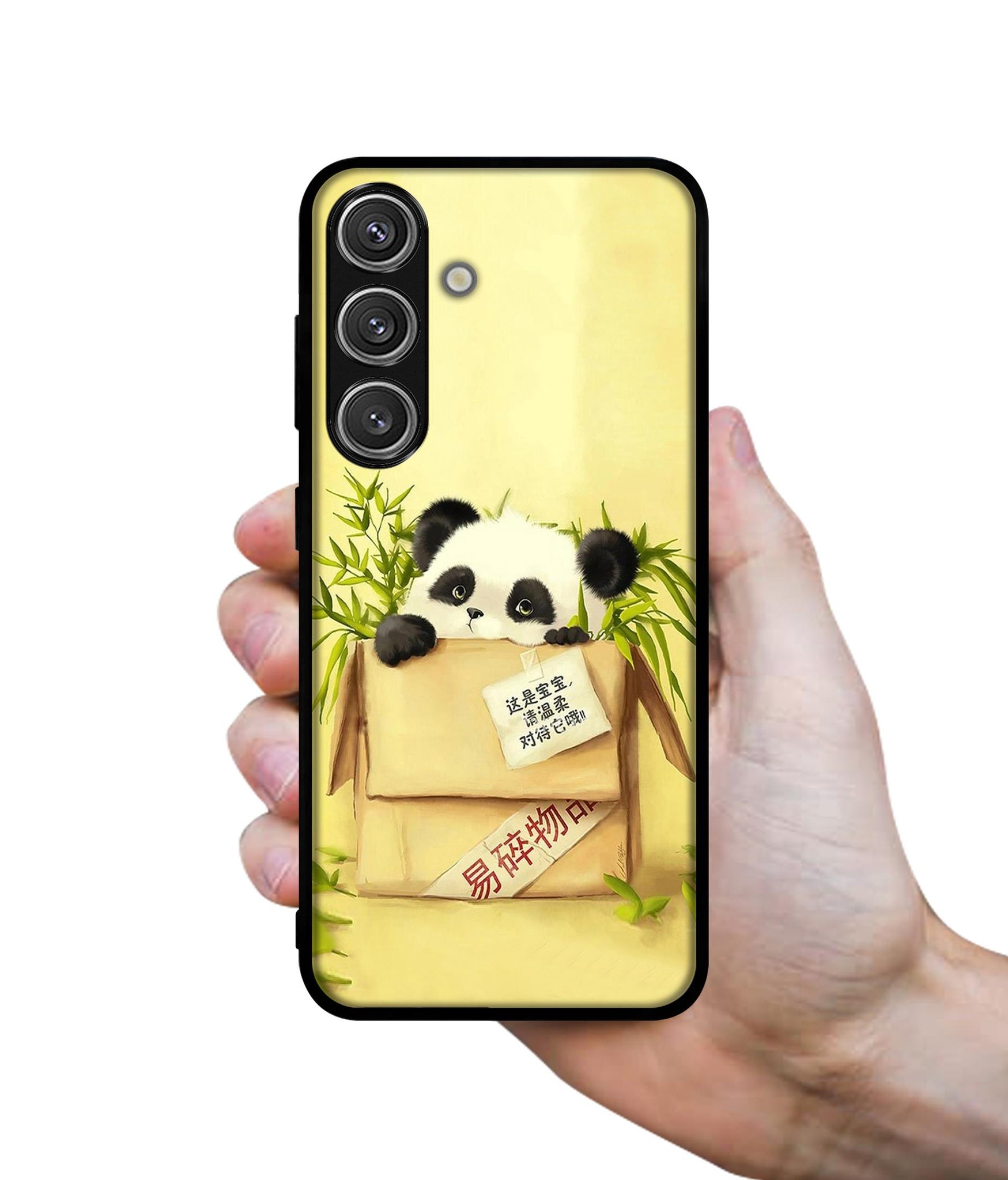 Panda In Box Design Designer 2D Printed Back Case Cover for Samsung Galaxy S25 Plus 5G