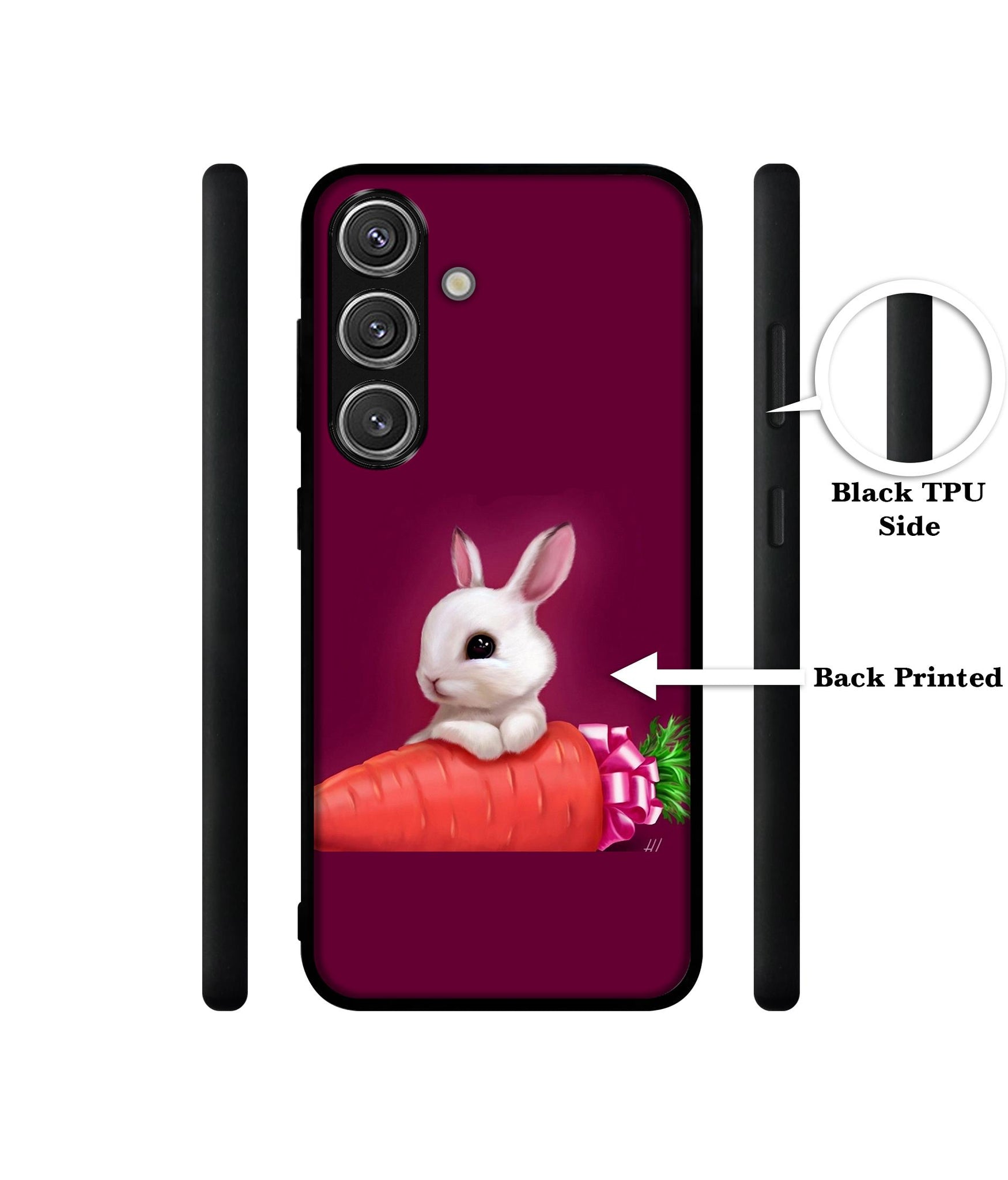 Bunny With Carrot Design Designer 2D Printed Back Case Cover for Samsung Galaxy S25 Plus 5G