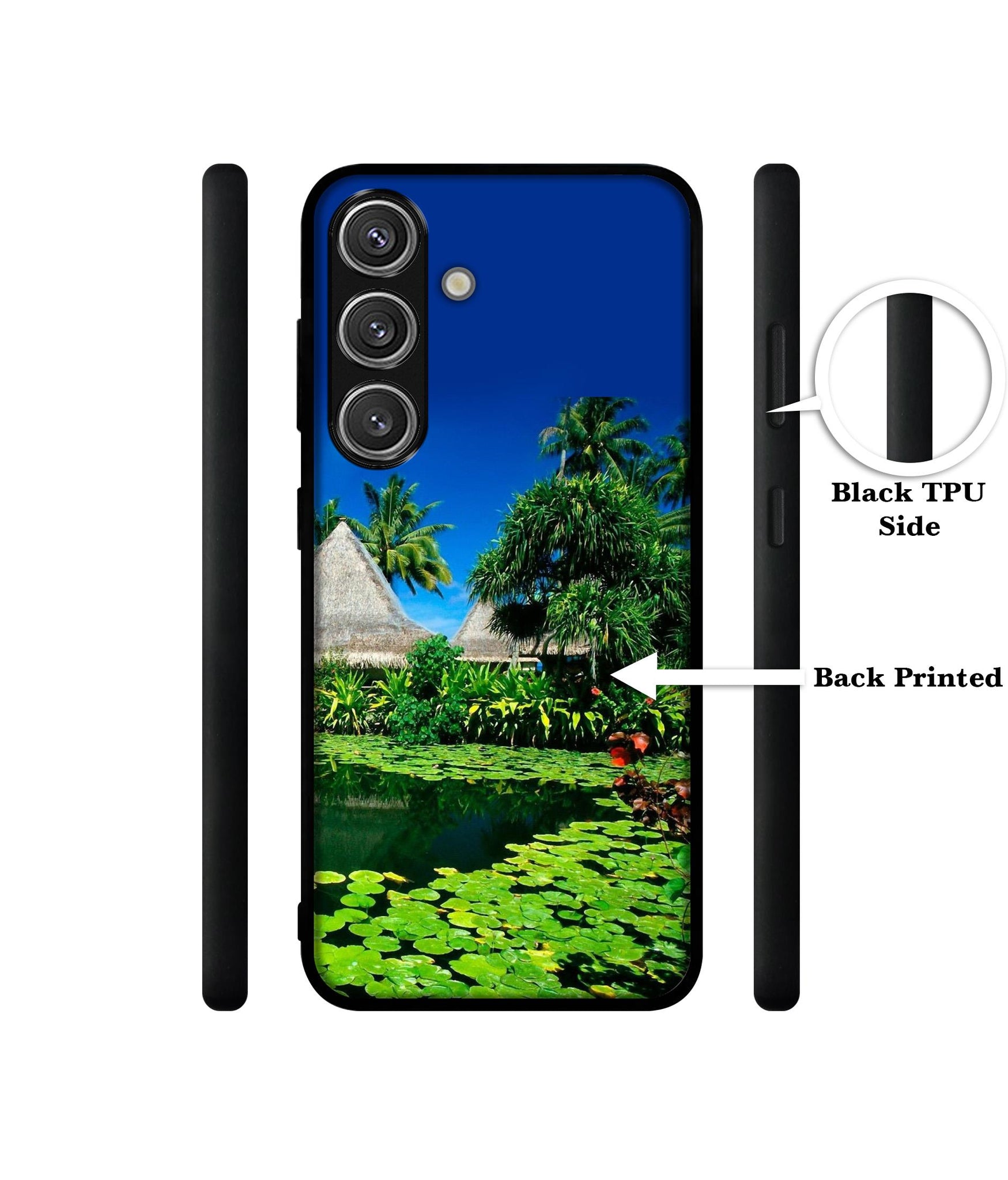Tropics Water Design Designer 2D Printed Back Case Cover for Samsung Galaxy S25 Plus 5G