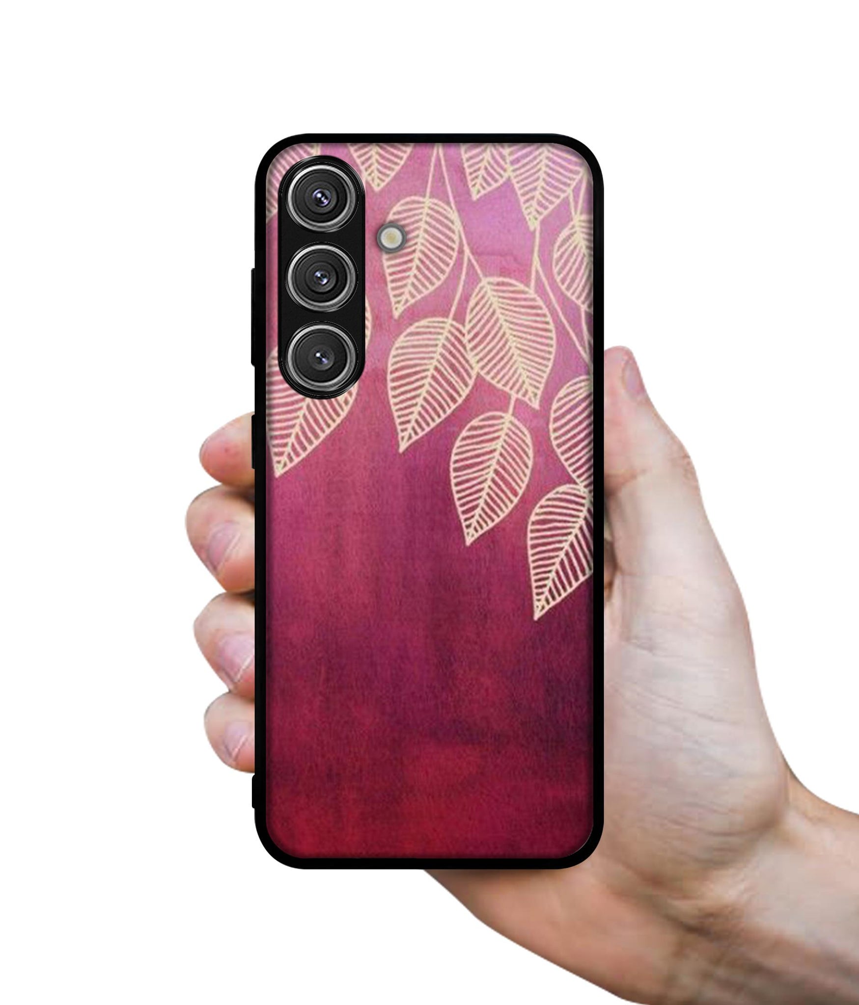 Leaf Pattern Design Designer 2D Printed Back Case Cover for Samsung Galaxy S25 Plus 5G