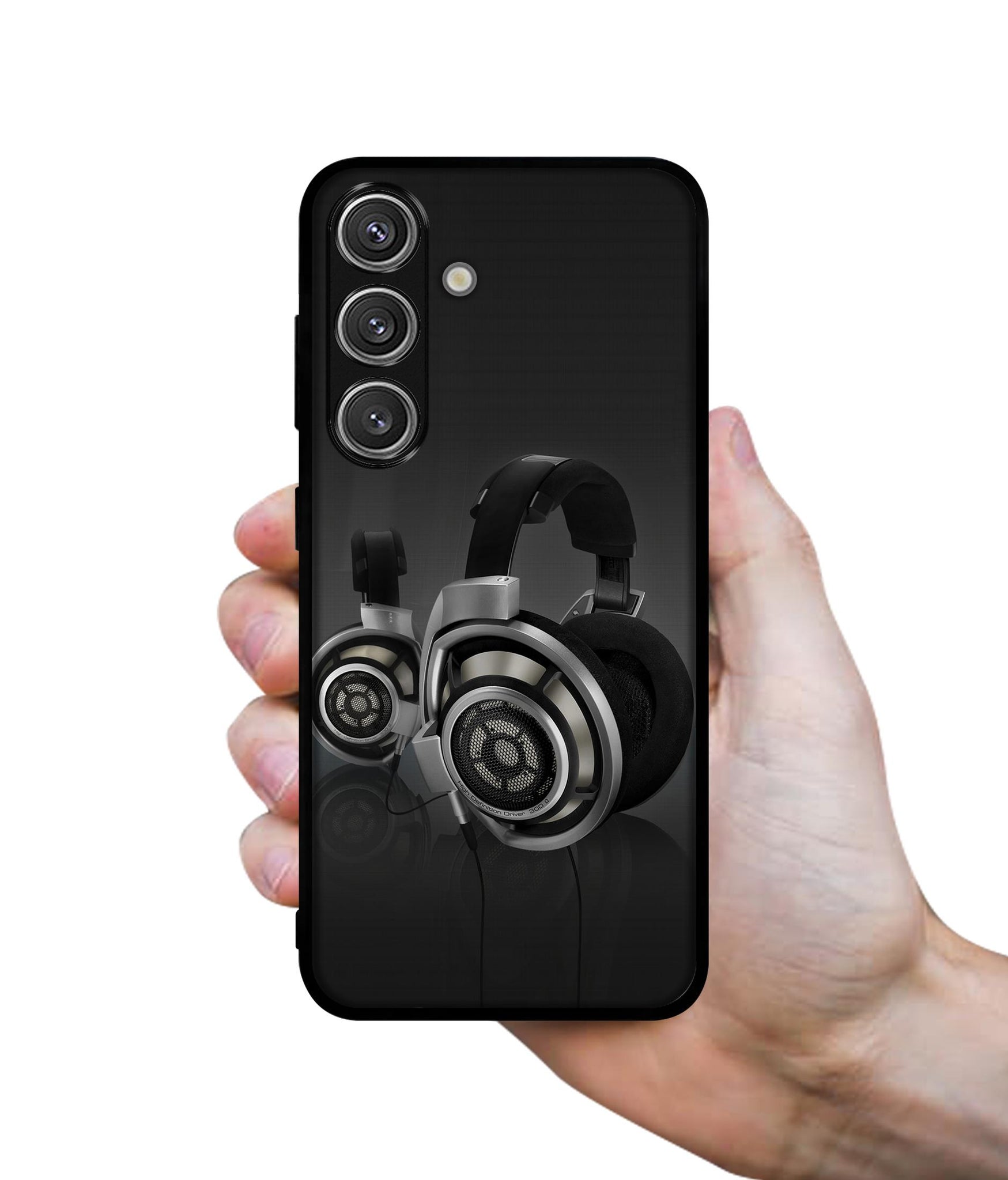 Head Phone Design Designer 2D Printed Back Case Cover for Samsung Galaxy S25 Plus 5G